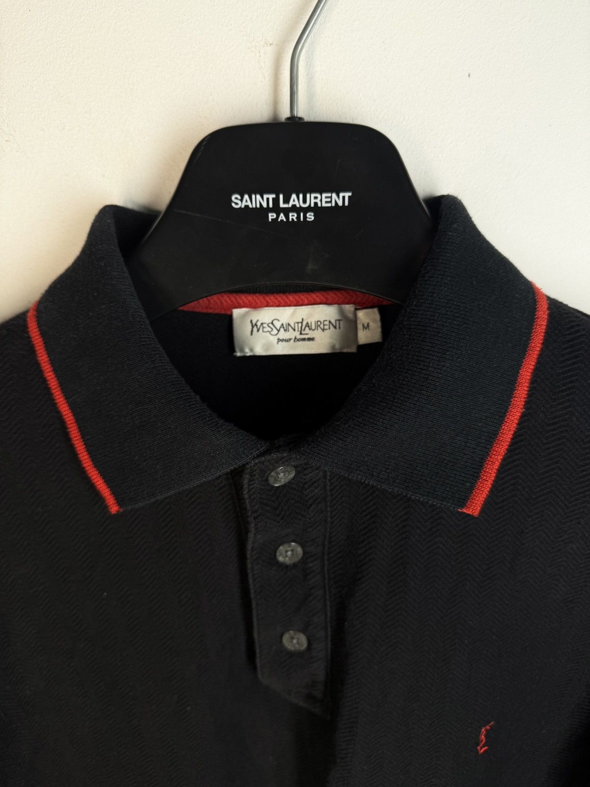 Yves Saint Laurent Black YSL Polo Shirt Yves Saint Laurent Tee YSL Shirt Size US M / EU 48-50 / 2 - 9 Thumbnail