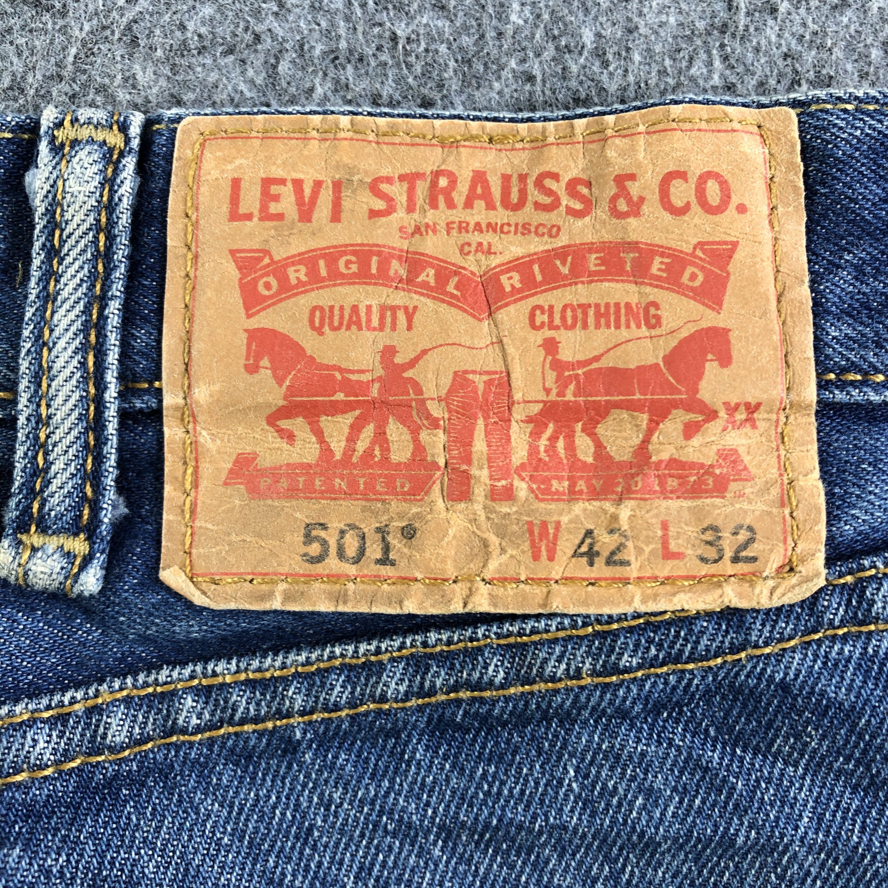 Levi's Vintage Blue Wash Levis 501 Jeans-J3072 Size US 41 - 5 Thumbnail