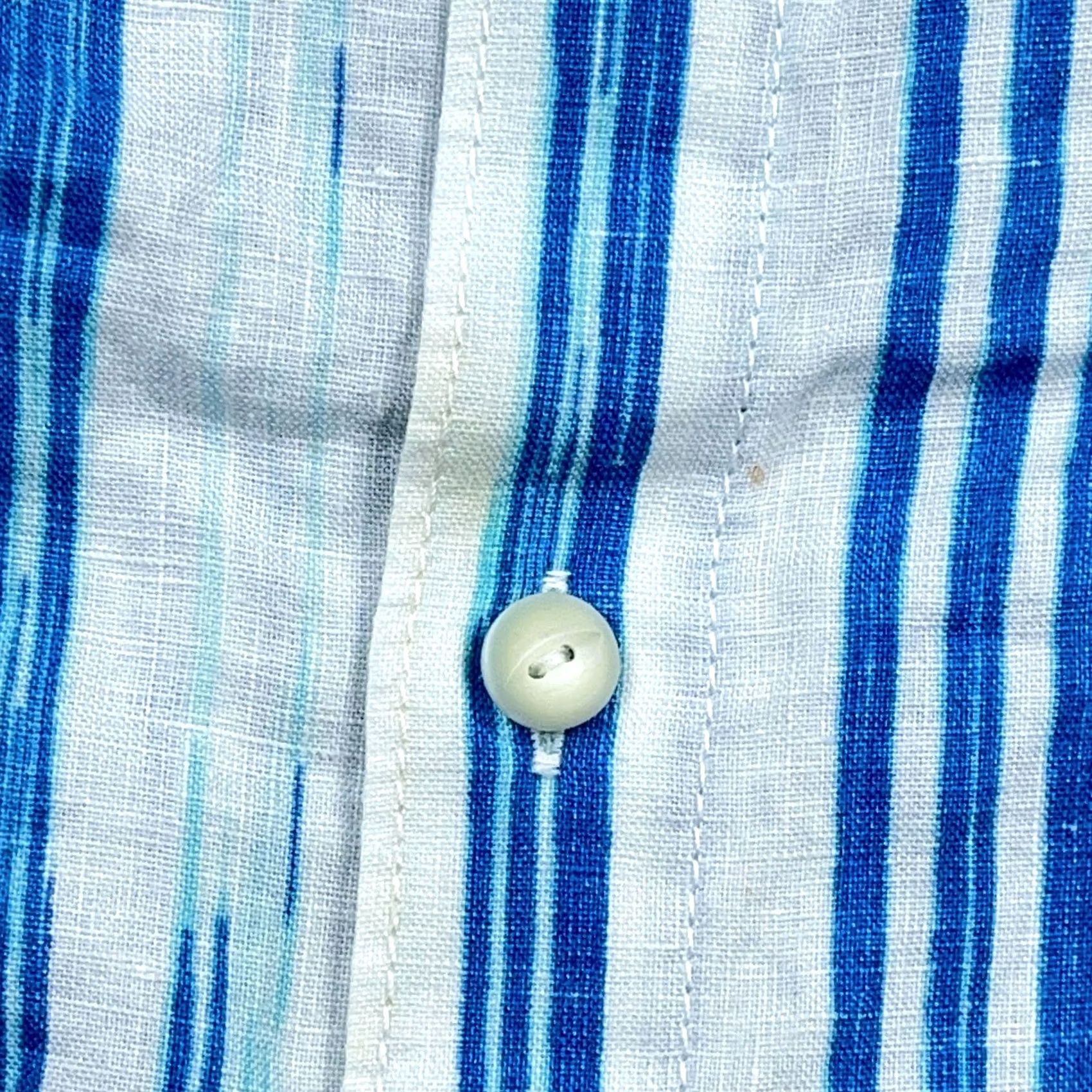 Tommy Bahama VINTAGE Tommy Bahama Shirt Men XL Blue Striped Linen Button Up Camp Beach Preppy Vacation Size US XL / EU 56 / 4 - 7 Thumbnail