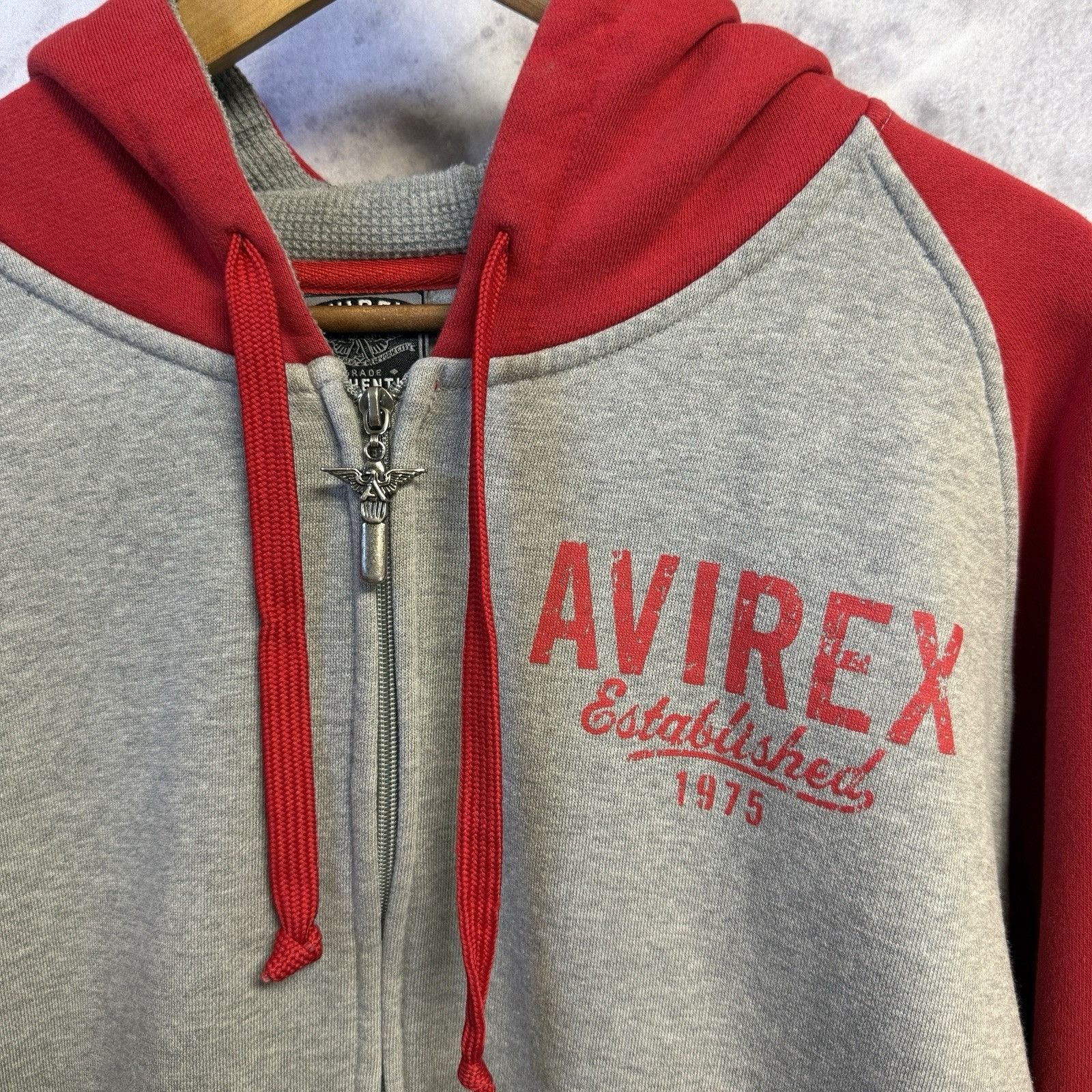 Avirex Avirex Hoodie Sweatshirt Mens 2XL 25.5x27.5 Thermal Hood Ful Size US XXL / EU 58 / 5 - 3 Thumbnail