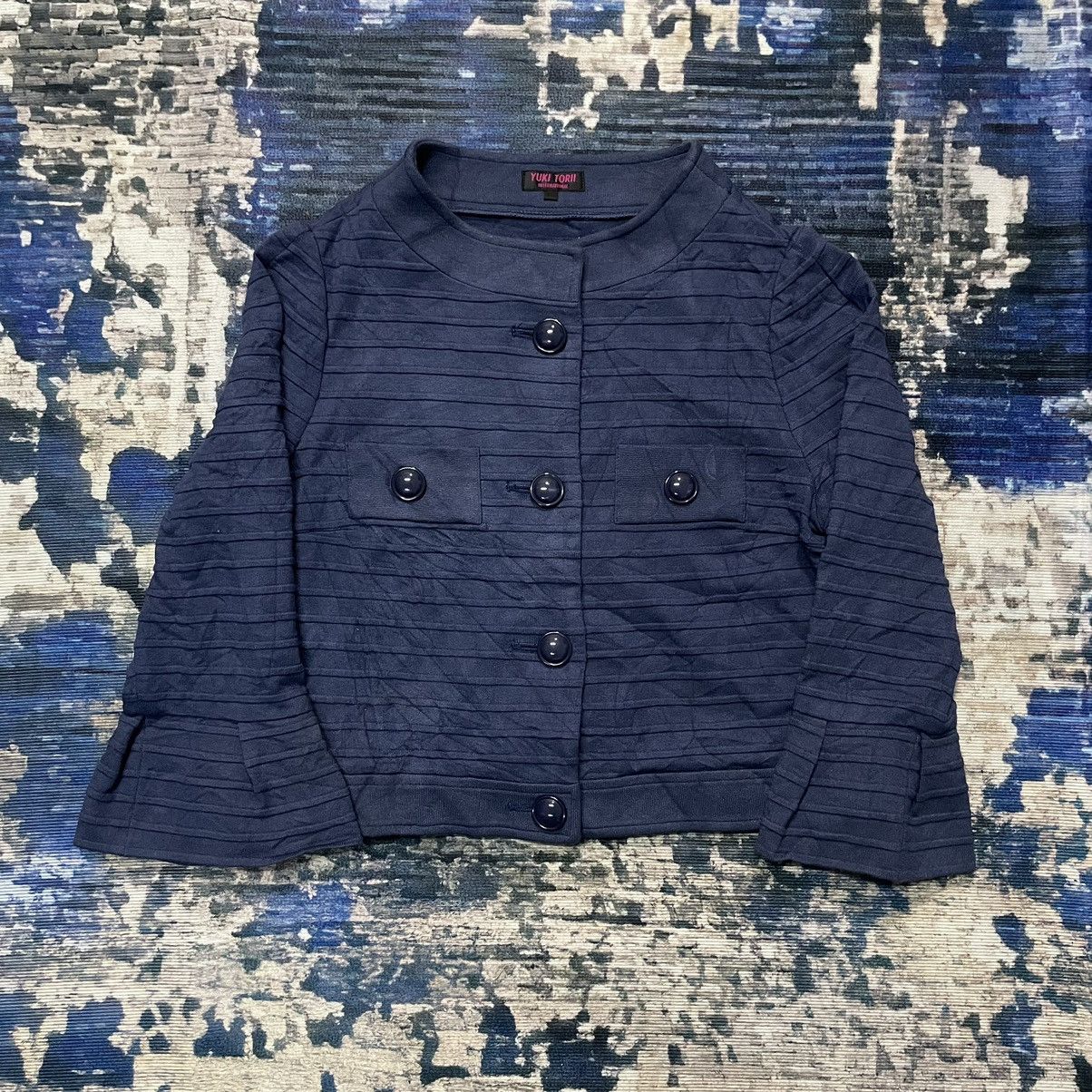 Issey Miyake Vintage 1990s Yuki Torii Avant Garde cropped Jacket NavyBlue Size US XS / EU 42 / 0 - 1 Thumbnail