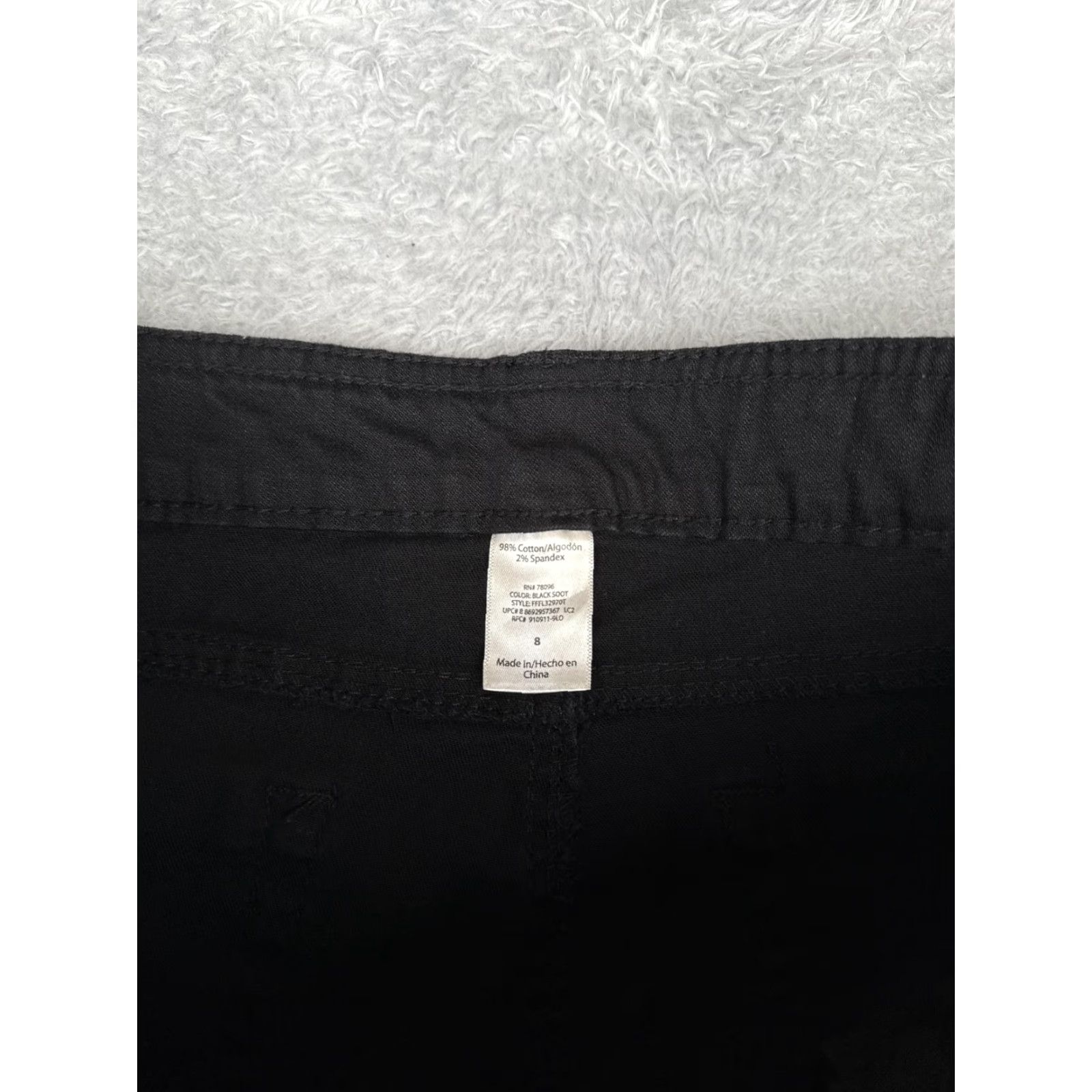 Denime Unbranded Jeans Women Size 8 Black Cropped Stretch Denim 5-Pocket Zip Fly Tapered Leg 90s USA Womens Size 30" / US 8 / IT 44 - 6 Thumbnail