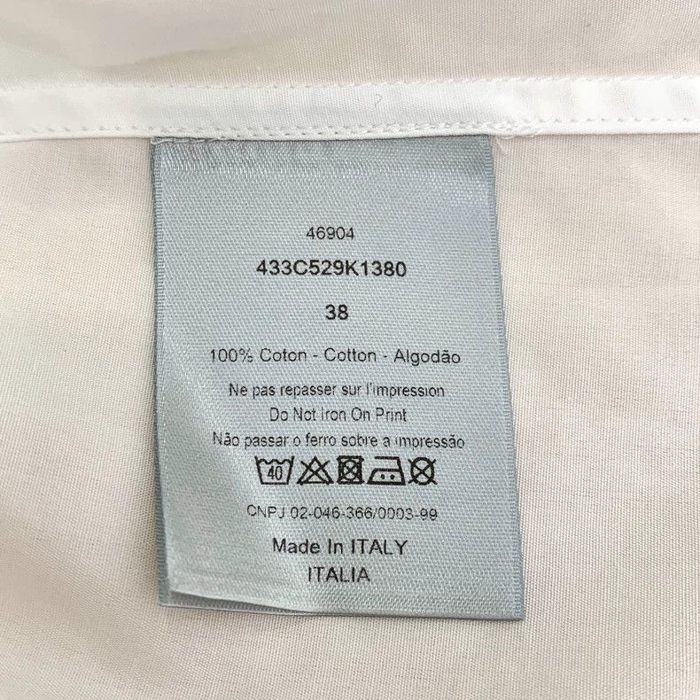 Dior Dior Size 38 White little bee embroidery rose print cotton Size US XXS / EU 40 - 6 Thumbnail