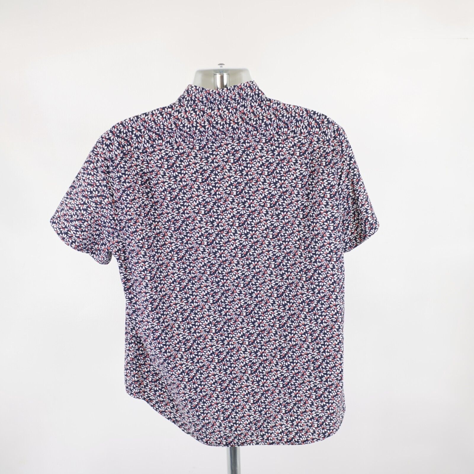 J.Crew J Crew Flex Washed Slim Floral Blue XL Button Down Short Sle Size US XL / EU 56 / 4 - 6 Thumbnail