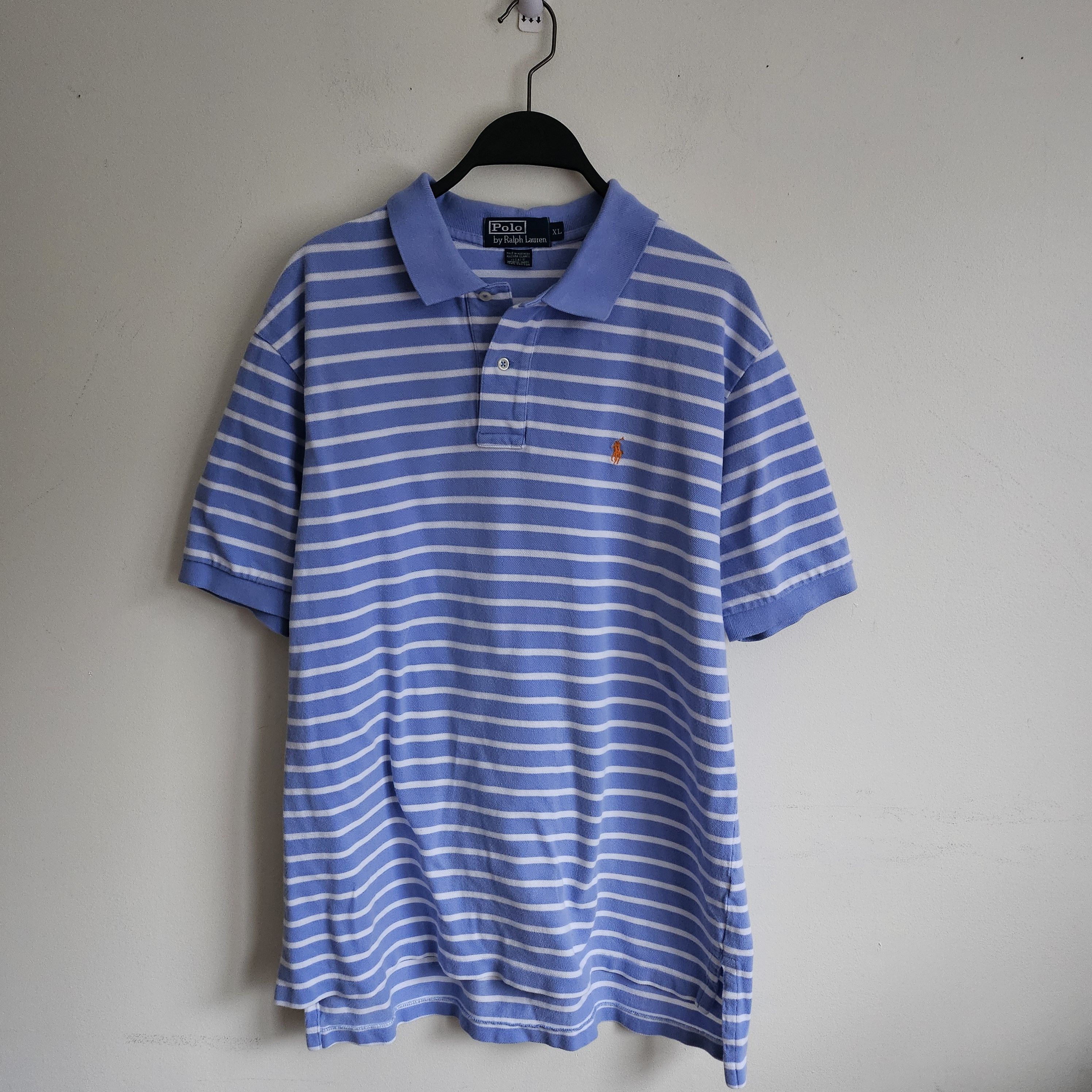 Polo Ralph Lauren × Vintage Vintage 90s Polo Ralph Lauren striped polo shirt, USA Made Size US XL / EU 56 / 4 - 2 Thumbnail