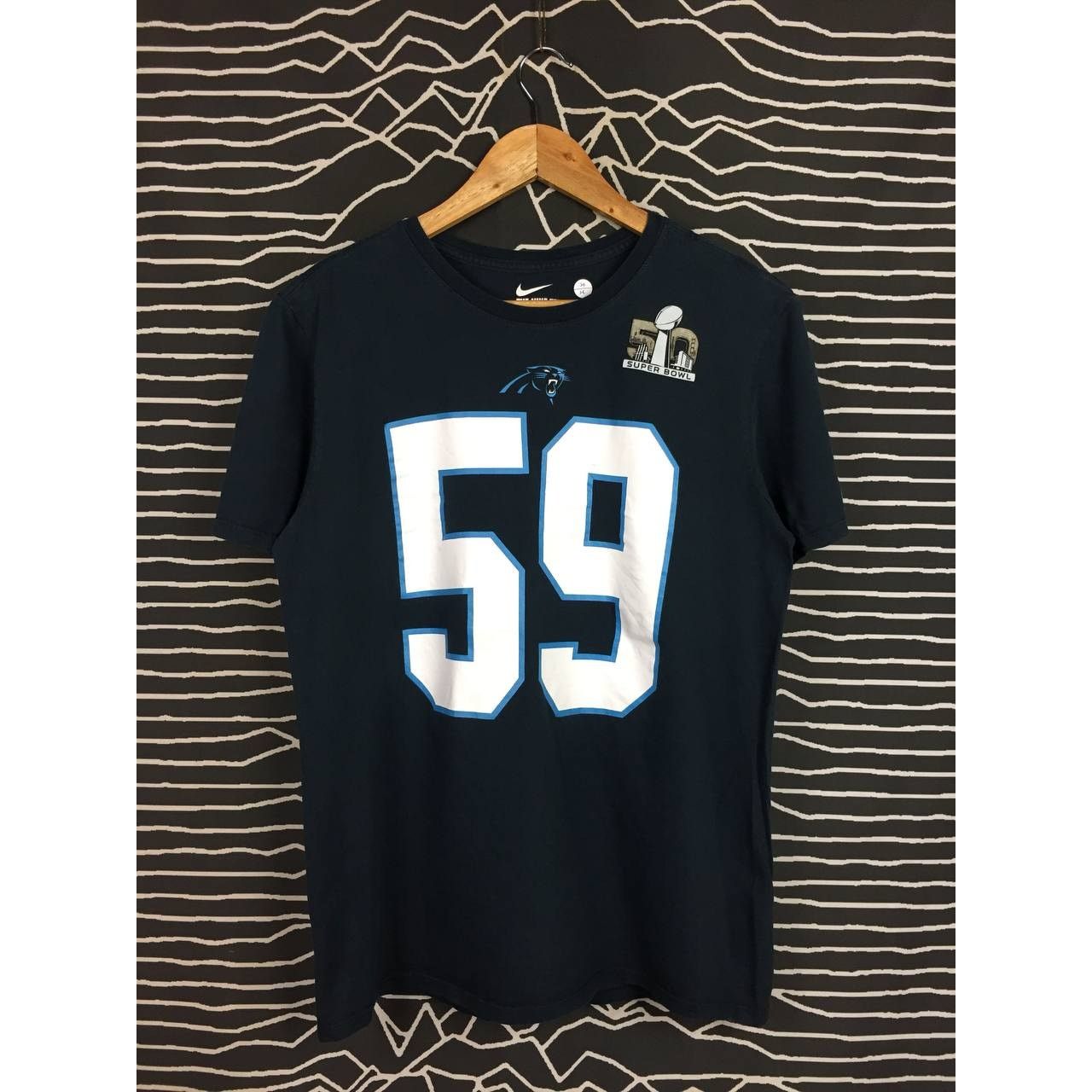 NFL × Nike Nike NFL Super Bowl 50 Carolina Panthers Luke Kuechly Tee Size US M / EU 48-50 / 2 - 1 Thumbnail
