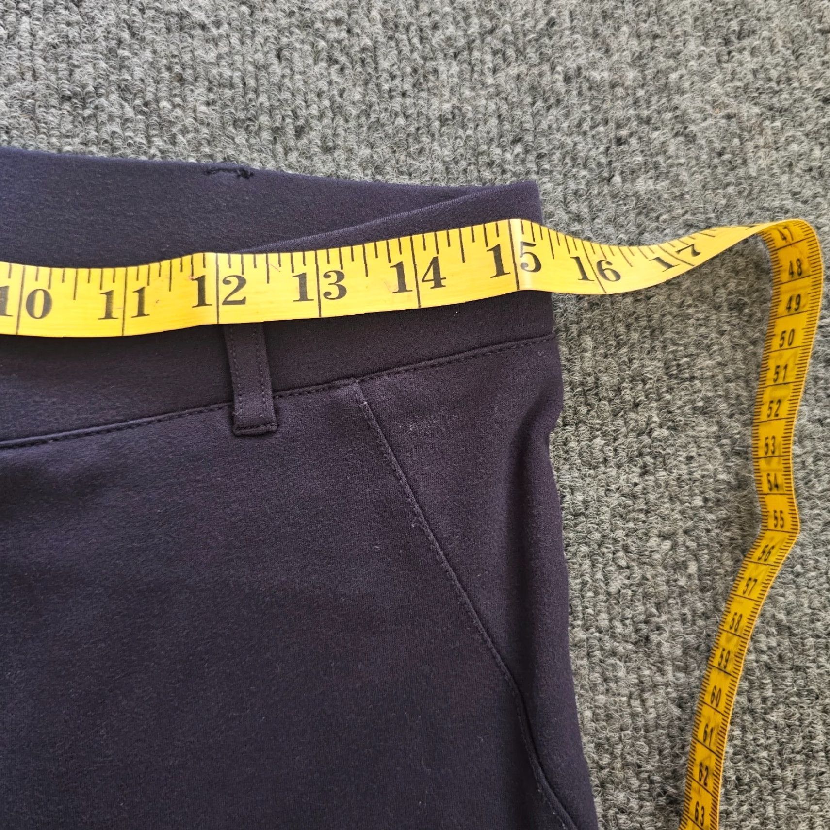Vintage Betabrand Pants Womens Medium Petite Navy Blue Mid Rise Elastic Waist Pull On Pants Size 30" / US 8 / IT 44 - 4 Thumbnail