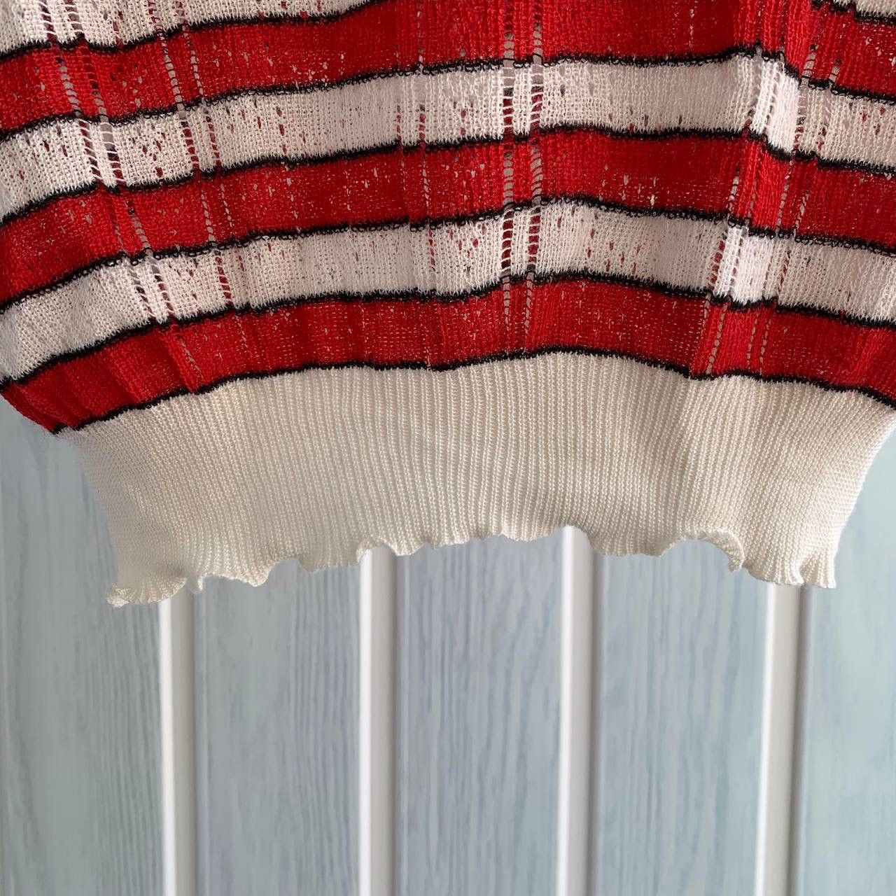 Miu Miu Miu Miu Multicolor Cashmere & Silk Knit Striped Mini Top Size S / US 4 / IT 40 - 14 Thumbnail
