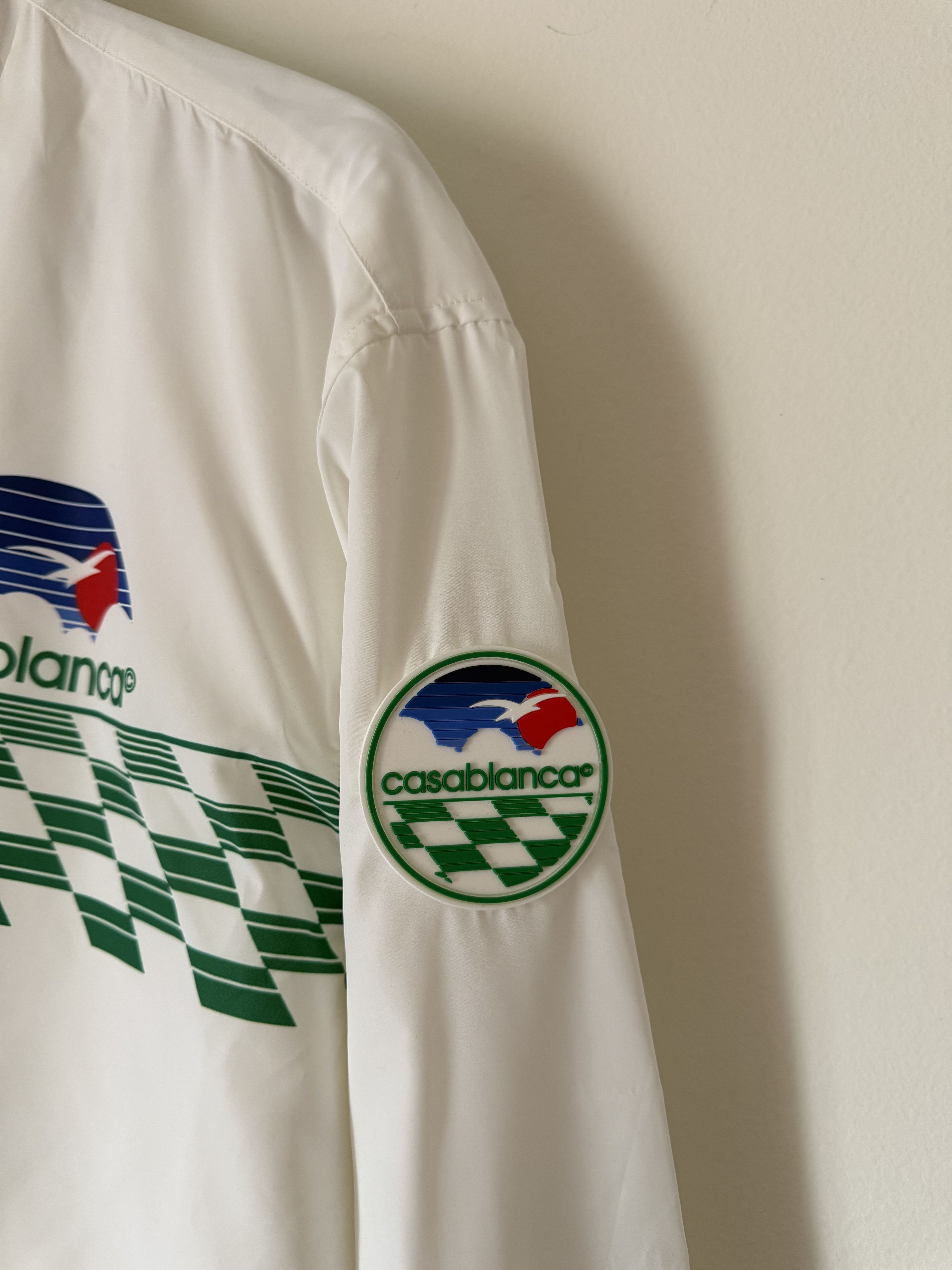 Casablanca Casablanca Tennis Horizon Shell Track Jacket in White Size US L / EU 52-54 / 3 - 4 Thumbnail
