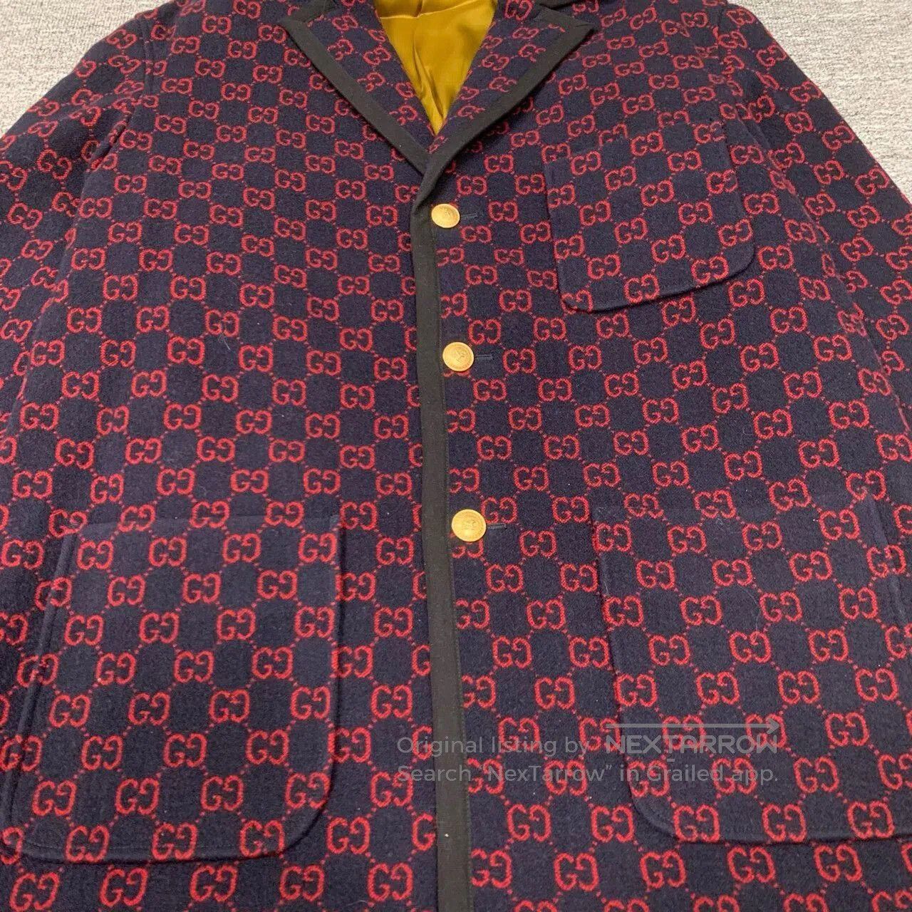 Gucci gucci double g logo printed blazer coat. Size US L / EU 52-54 / 3 - 7 Thumbnail