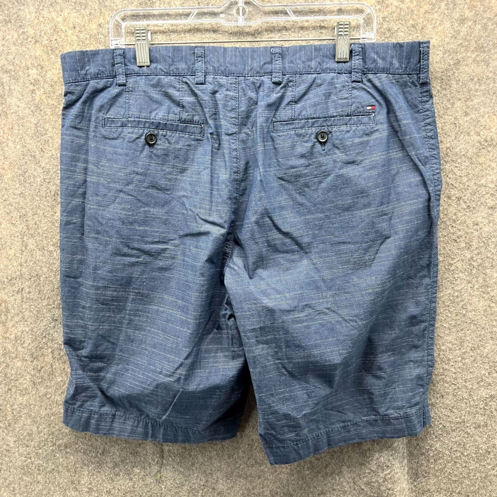 Tommy Hilfiger Tommy Hilfiger Shorts Men 38 Chino Flat Casual Cotton Heather Blue Golf Casual Mens Shorts 38 Blue Cotton Chino Front Pocket Button Size US 38 / EU 54 - 2 Thumbnail