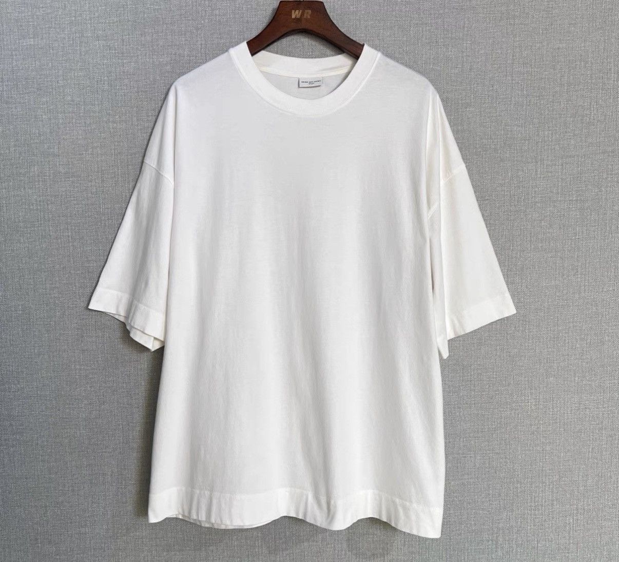Dries Van Noten White Solid Short Sleeve T-Shirt