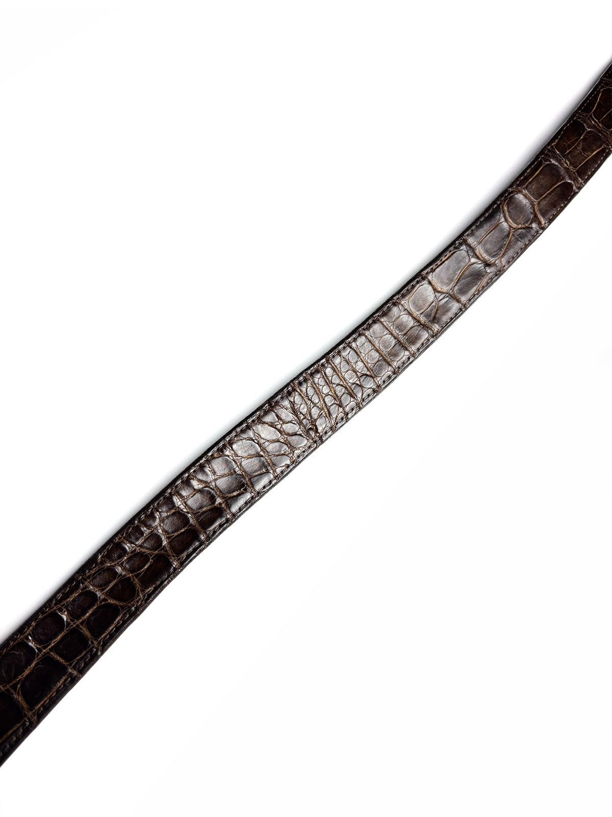 Sterling Silver Giselle 4 Piece 14k Gold .925 Silver Alligator Leather Belt Size ONE SIZE - 7 Thumbnail