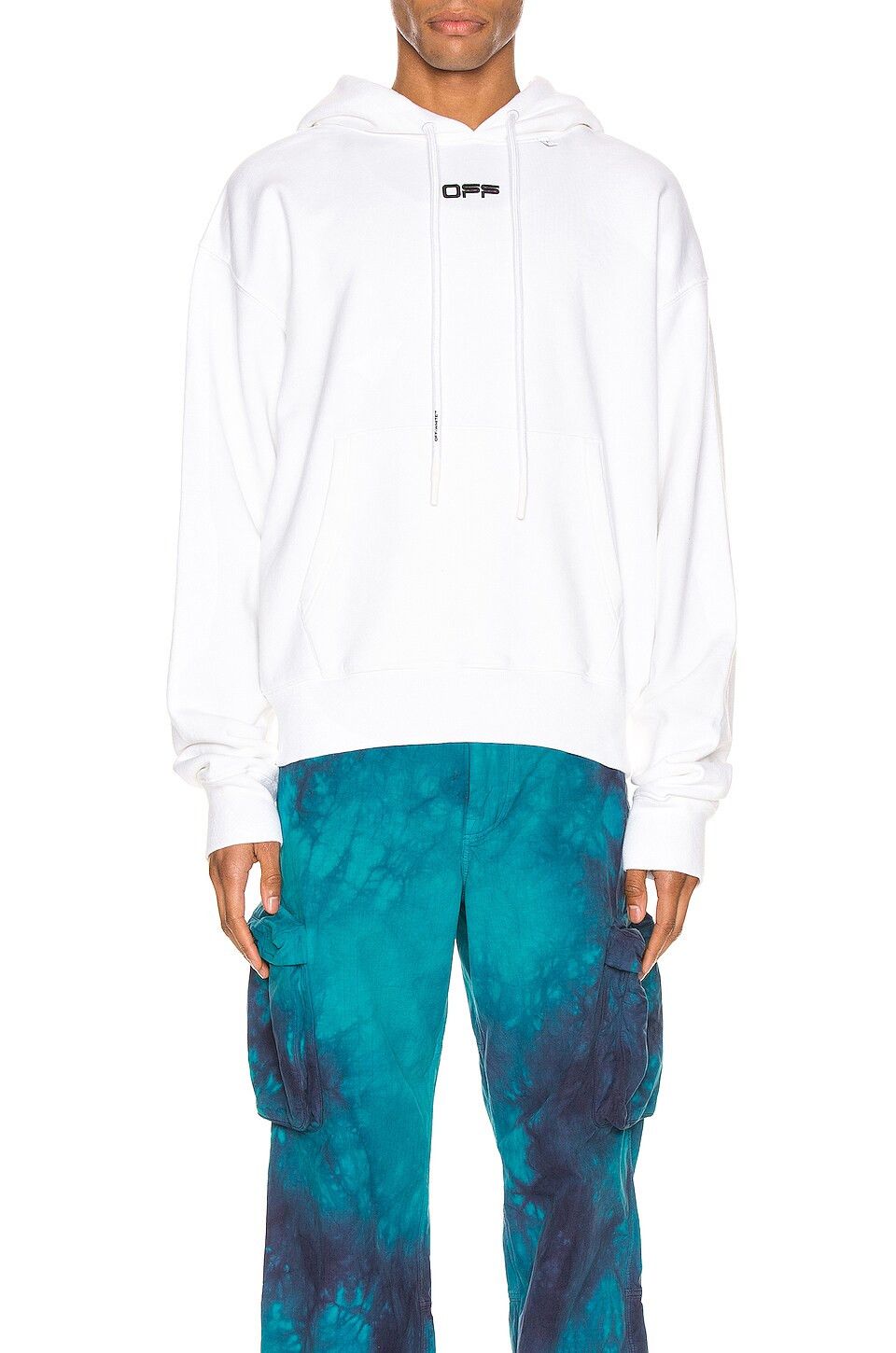 Off-White White Wavy Line Logo Oversized Hoodie Size US M / EU 48-50 / 2 - 3 Thumbnail