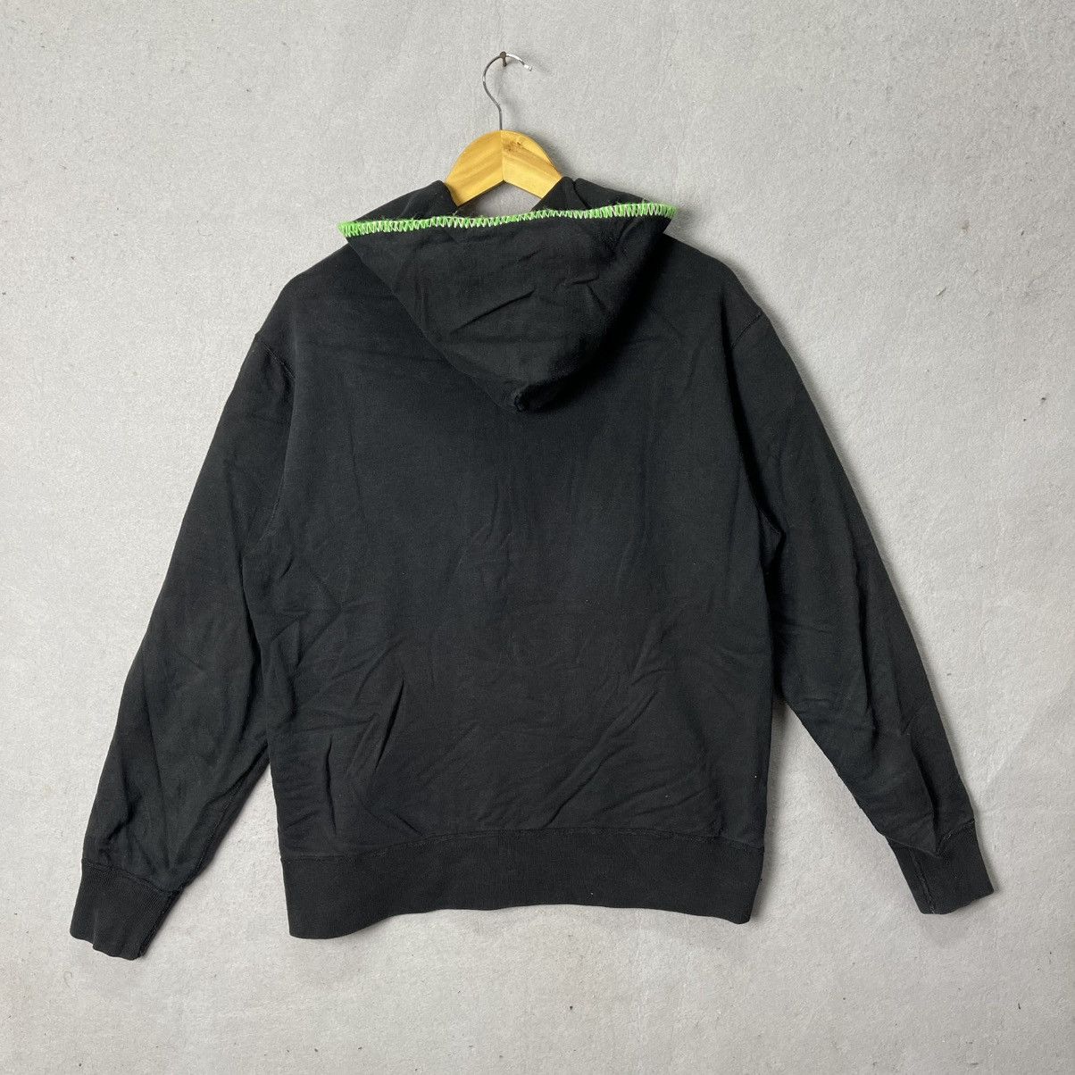 Beams Japan Vintage BEAMS Full Zip Hoodie Green Contrast Stitch Size US L / EU 52-54 / 3 - 6 Thumbnail