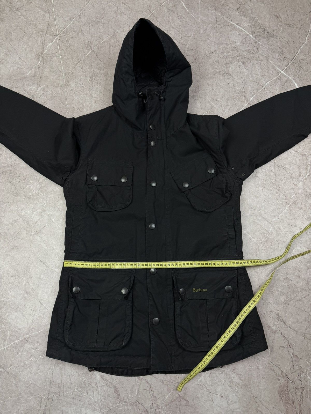 Barbour Barbour Retail Fog Parka Black Waxed Cotton Small Size US S / EU 44-46 / 1 - 18 Thumbnail
