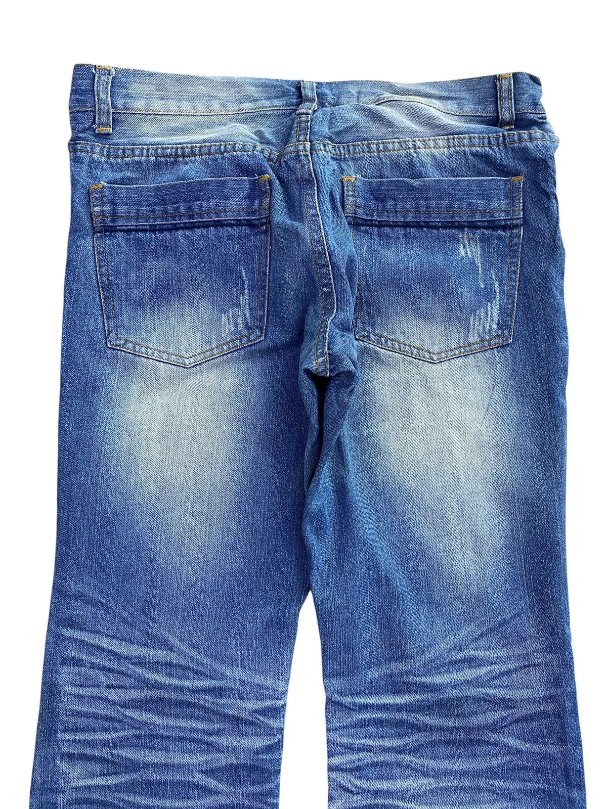 Japanese Brand Indecent Brand Faded Wash Whiskers Style Bootcut Jeans Size US 30 / EU 46 - 4 Thumbnail