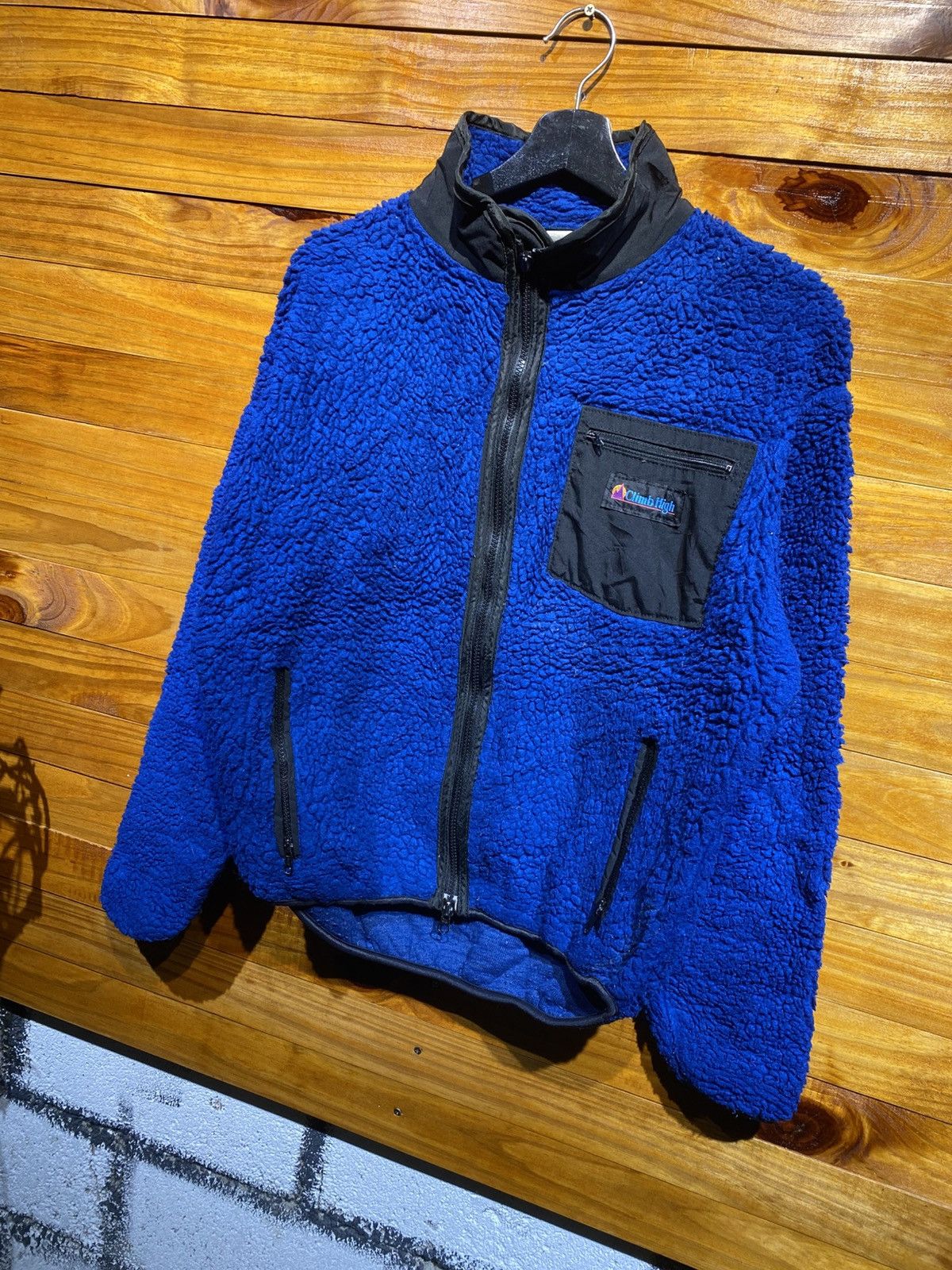 Vintage Vintage Climb High USA Blue Sherpa Fleece Jacket Outdoor Size US M / EU 48-50 / 2 - 4 Thumbnail
