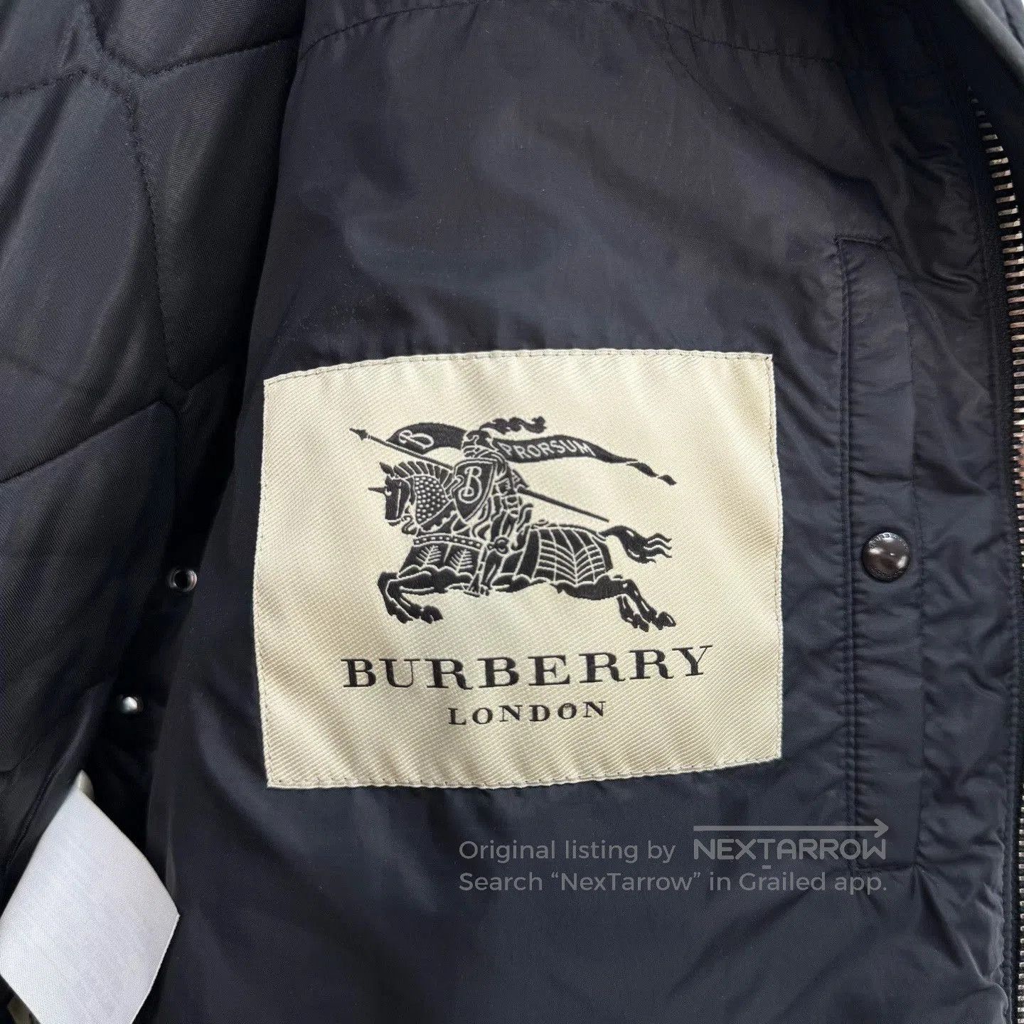 Burberry Burberry Black Quilted Diamond-Pattern Coat. Size US XXL / EU 58 / 5 - 5 Thumbnail