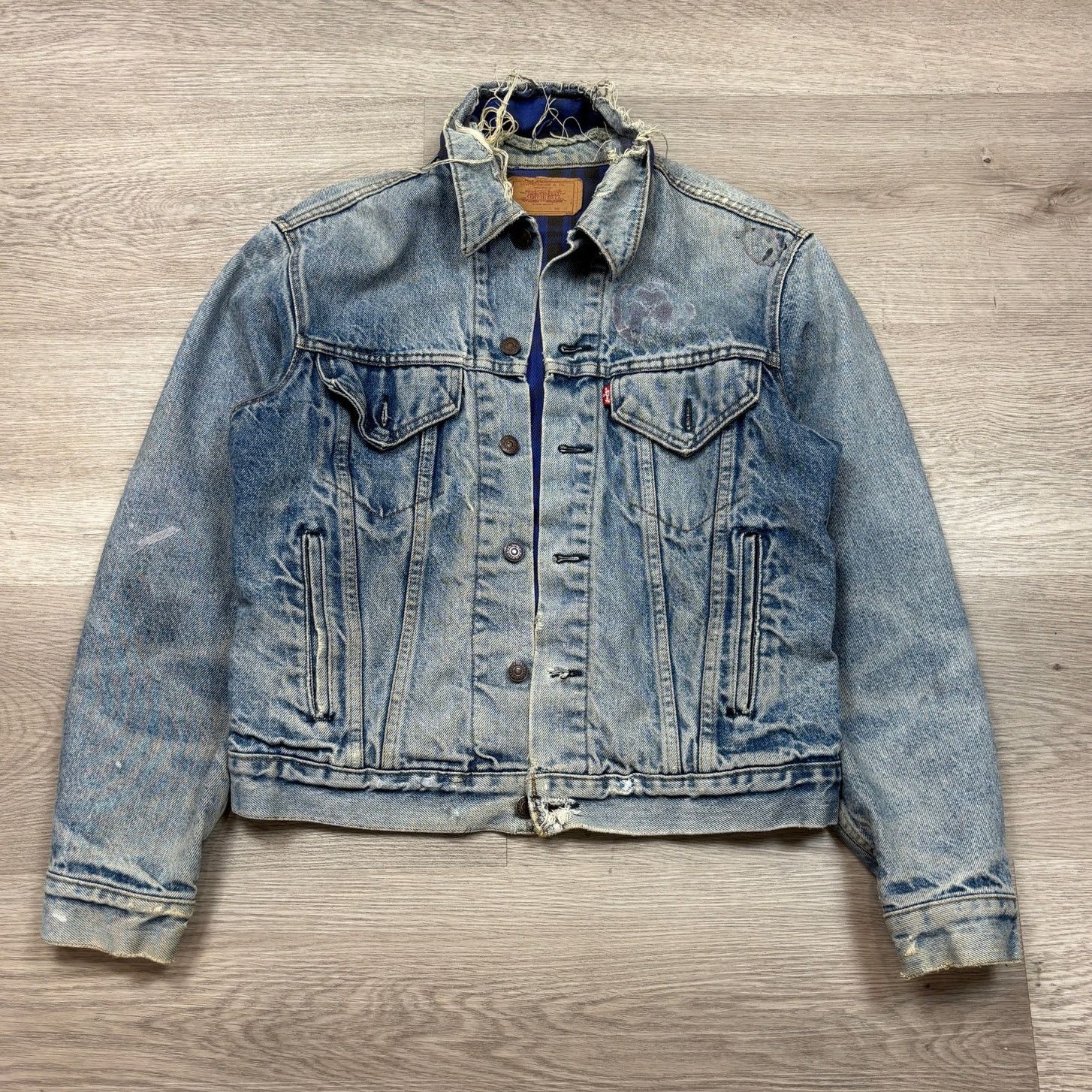 Levi's × Vintage VTG 80s Levi's 70411 9318 Flannel Lined Denim Jacket Men's M Size US M / EU 48-50 / 2 - 2 Thumbnail
