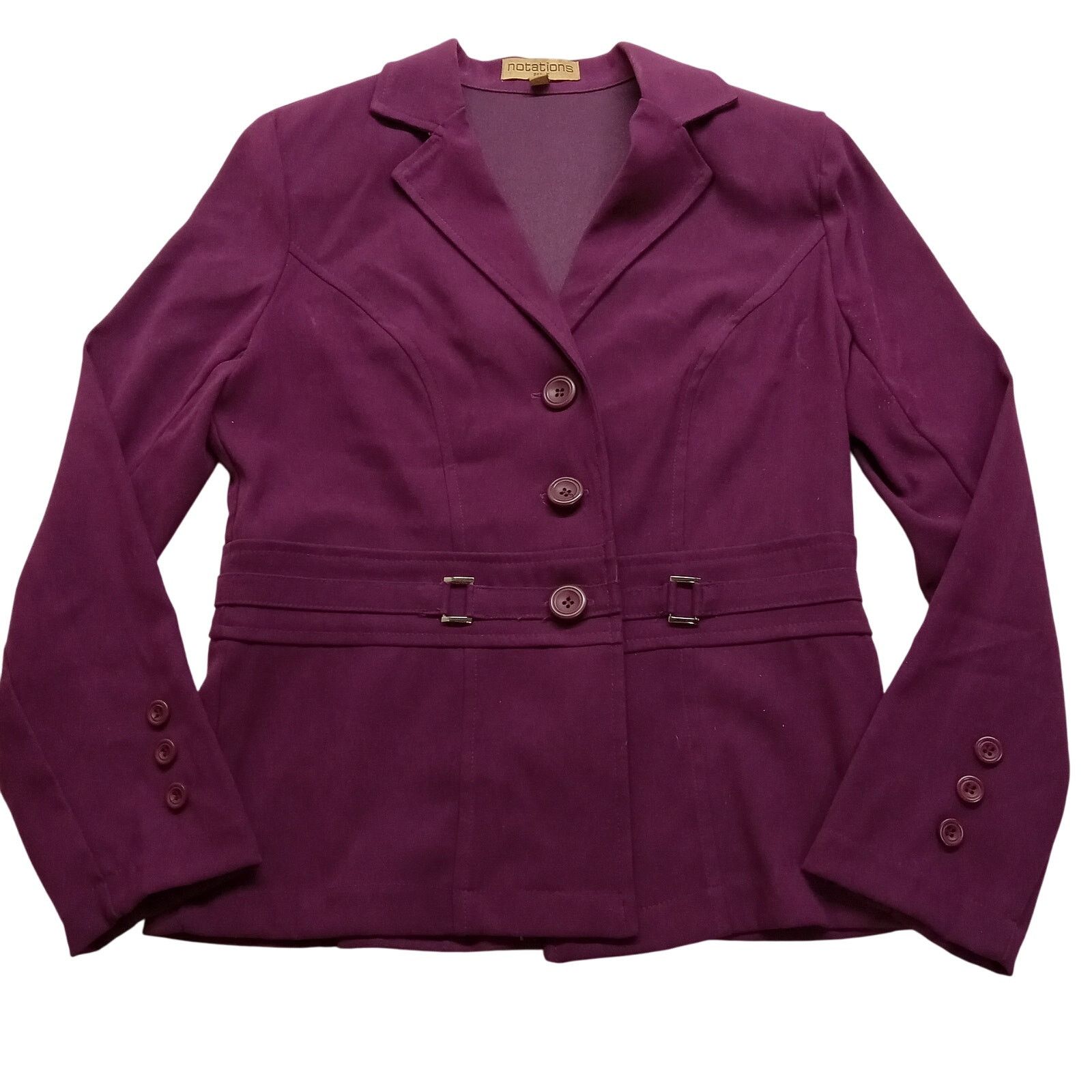& Other Stories Notations Petite Blazer Jacket PS Women's Burgundy Polyester Size S / US 4 / IT 40 - 1 Thumbnail