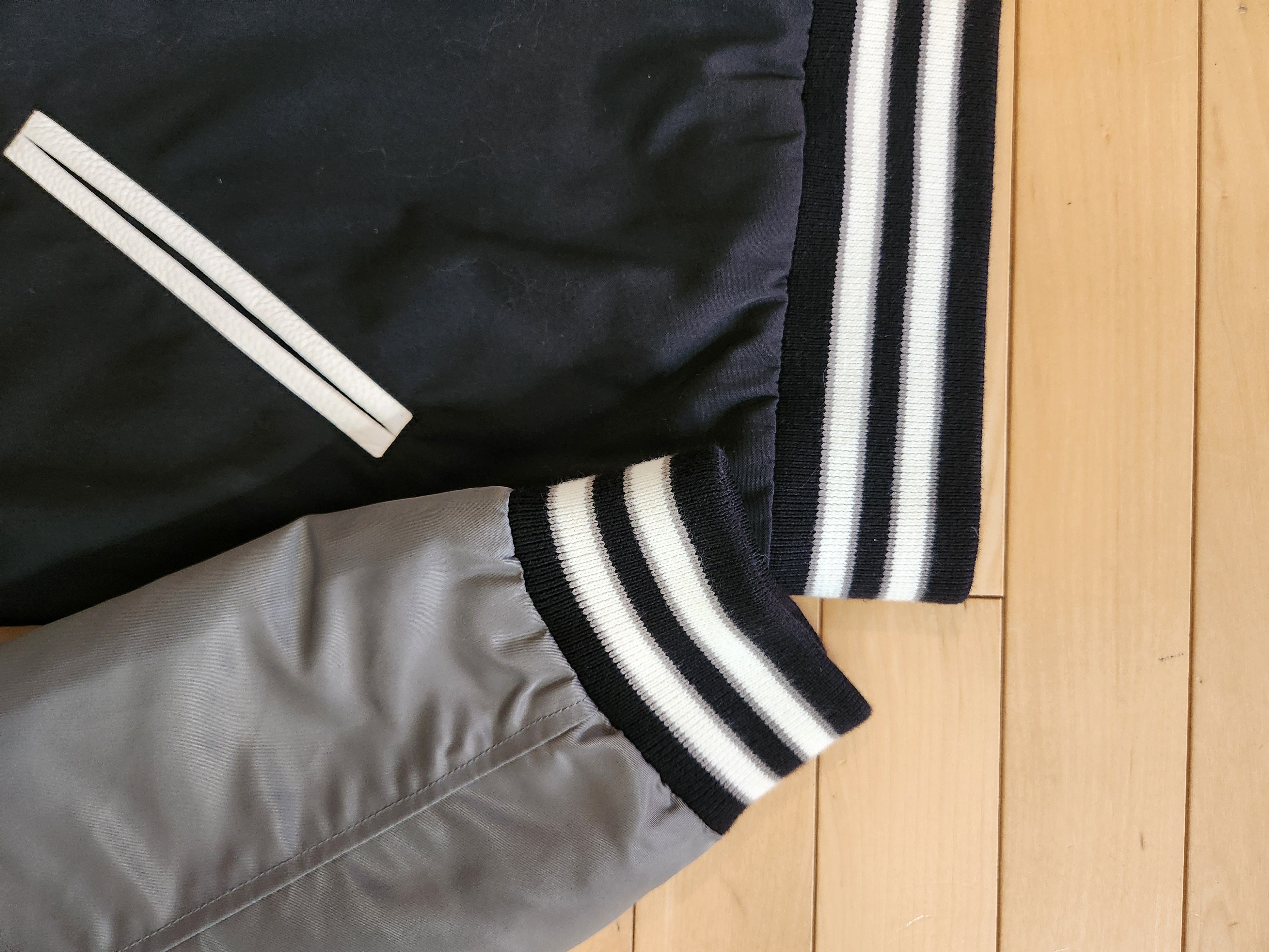 Nanamica Nanamica JAPAN 65/35 Varsity Jacket Black Grey White Leather Size US L / EU 52-54 / 3 - 4 Thumbnail