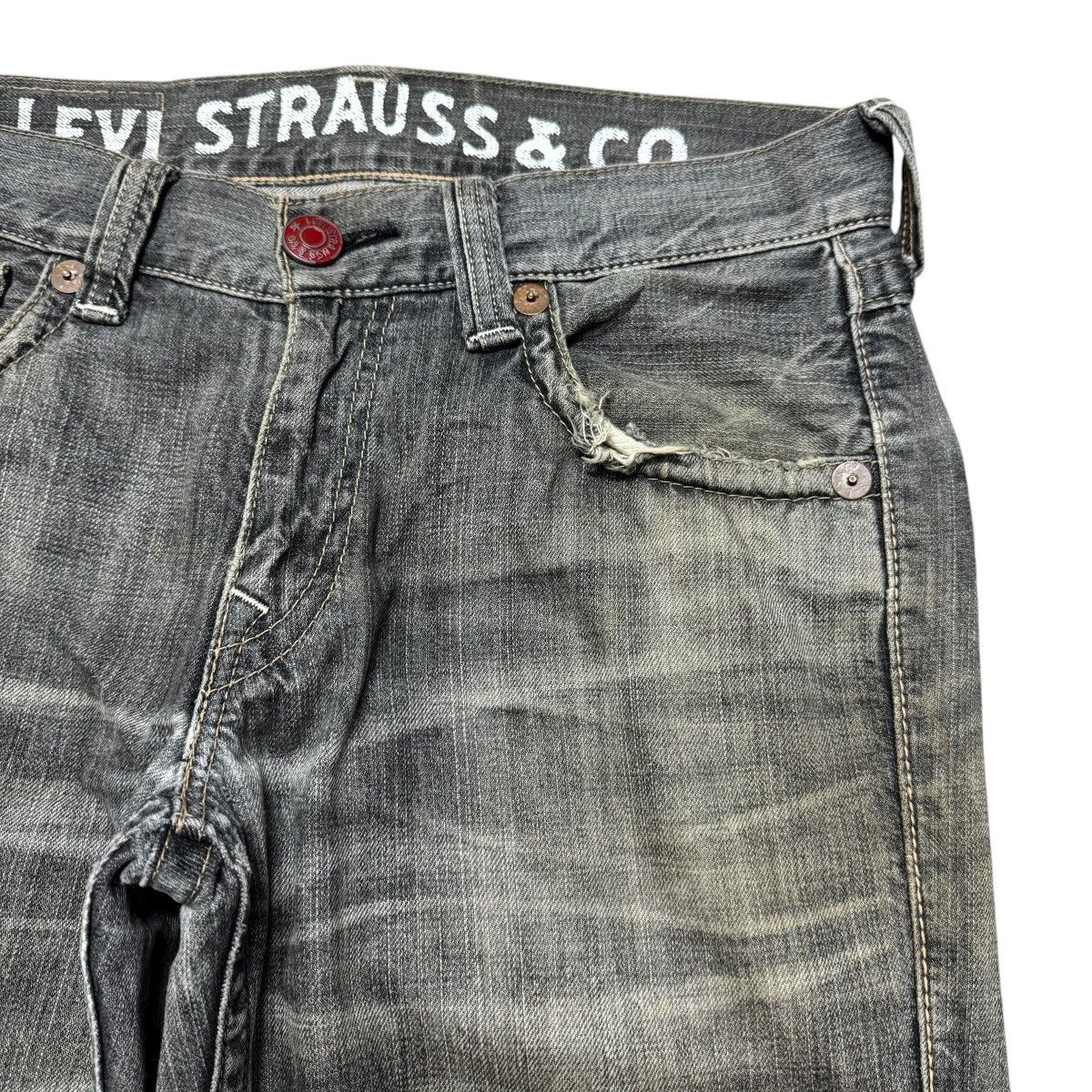 Levi's Vintage Levis 502 Big Pocket Distressed Jeans Size US 34 / EU 50 - 5 Thumbnail