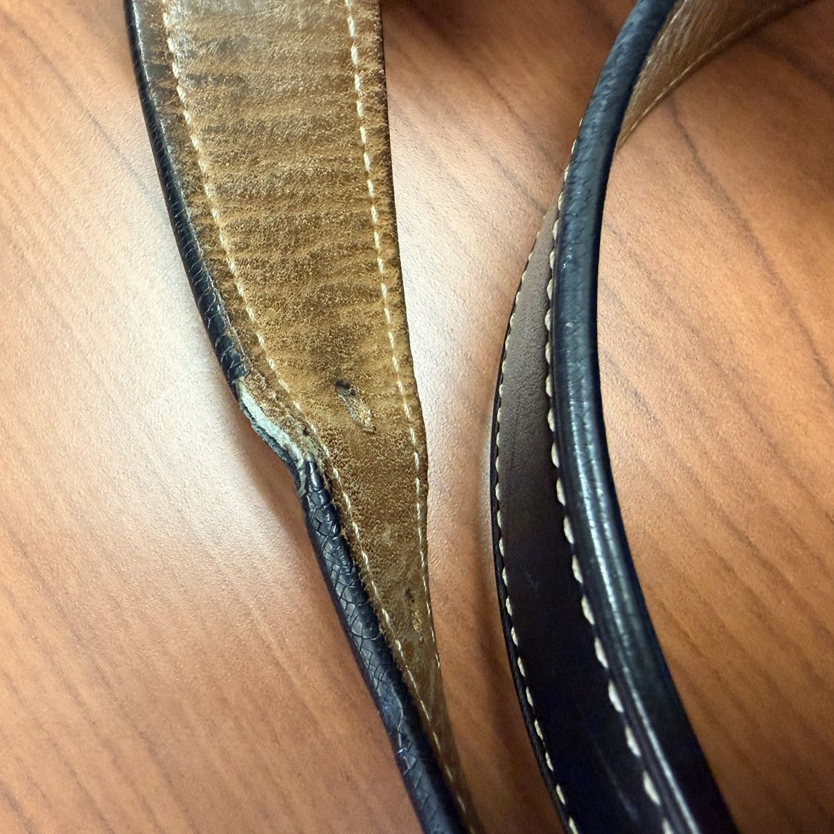 Coach Coach Black Leather Belt Contrast Stitch Silver Buckle 80cm Size 32 - 19 Thumbnail