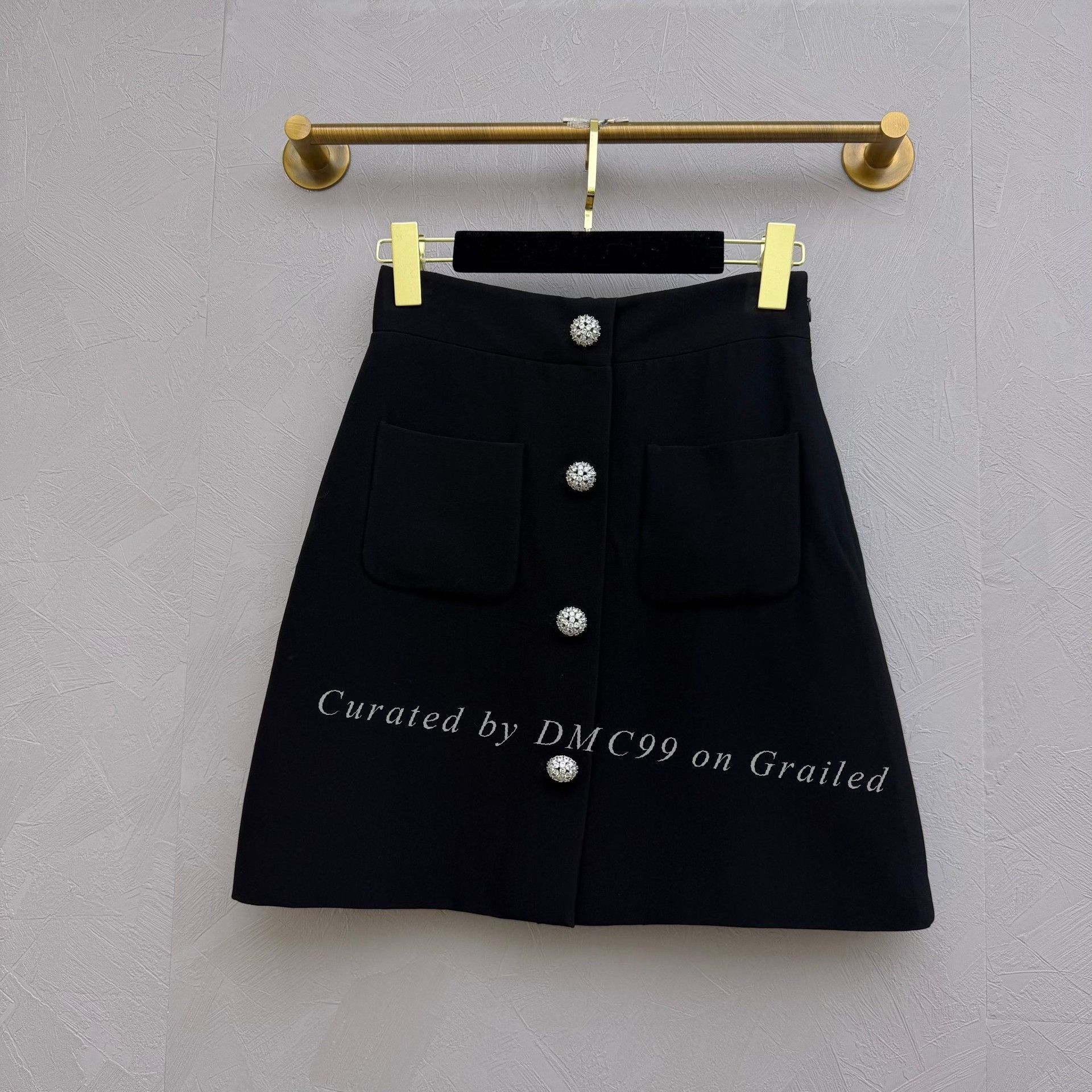 Miu Miu Miumiu Diamond Buckle A-line Mini Skirt Size 38" / US 16 / IT 52 - 1 Thumbnail
