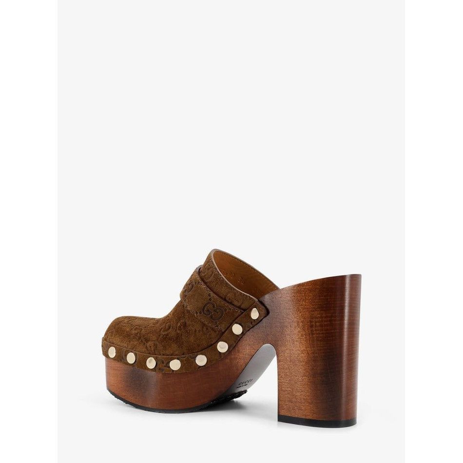 Gucci GUCCI $1490 Brown Suede Platform Clogs New & Authentic (Wome Size US 7 / IT 37 - 3 Thumbnail