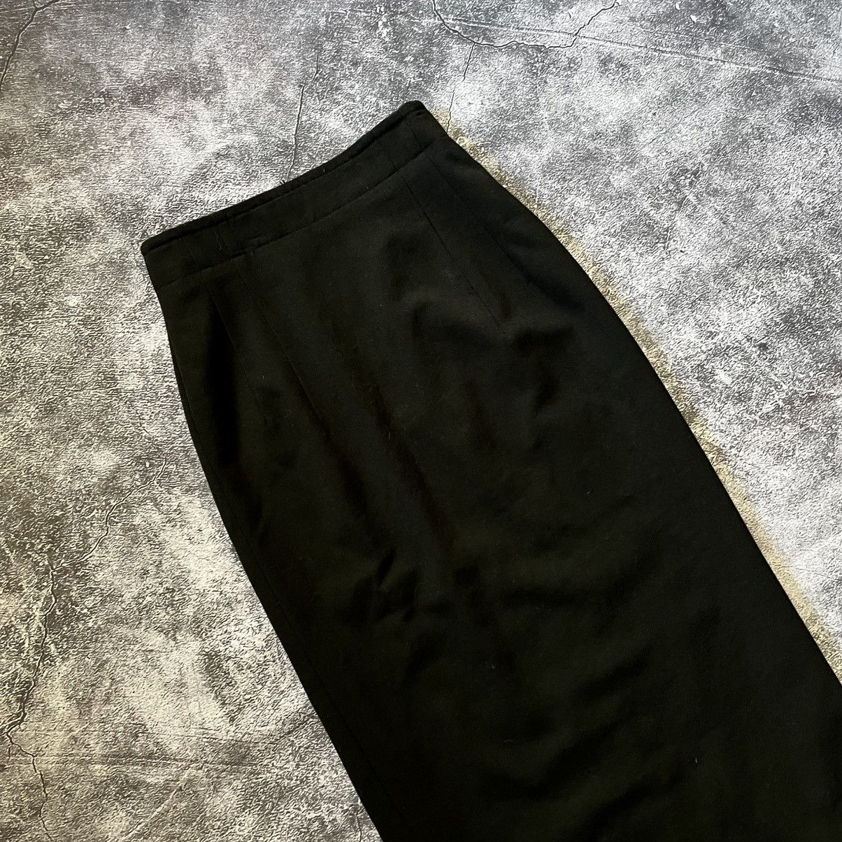 Jil Sander Jil Sander Womens Knee Length Pencil Skirt Black Wool Blend Size 24" / US 00 / IT 34 - 2 Thumbnail