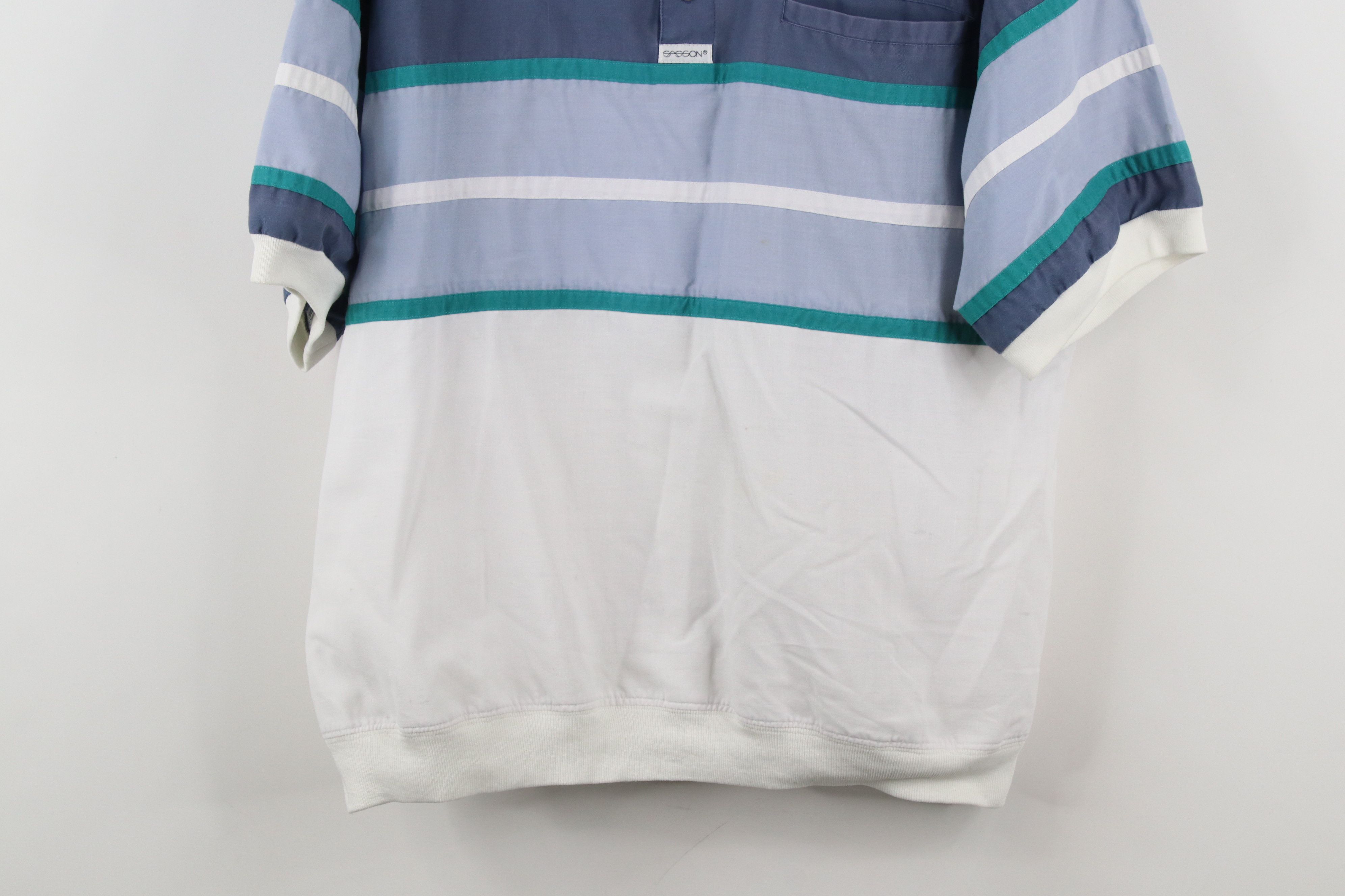 Vintage Vintage 90s Streetwear Block Collared Pullover Polo Shirt Size US L / EU 52-54 / 3 - 3 Thumbnail