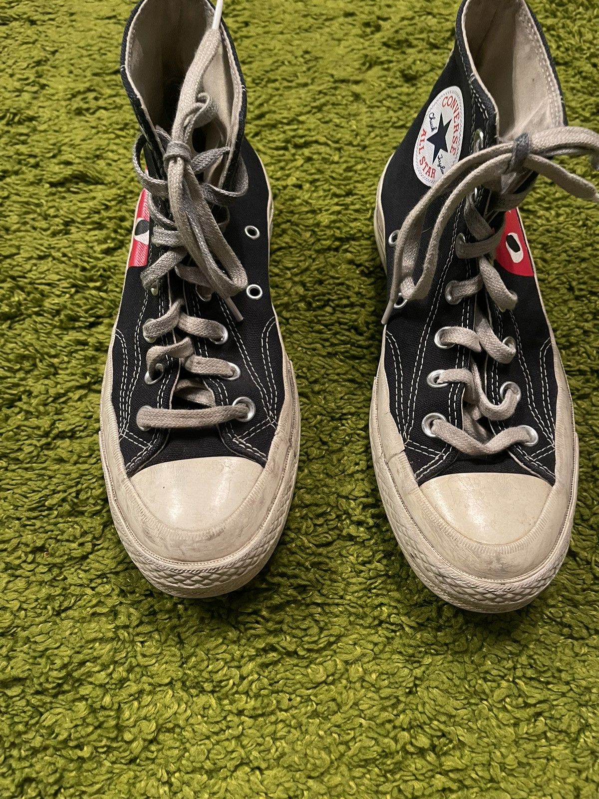 Comme des Garcons × Comme des Garcons PLAY × Converse Comme des Garçons PLAY x Converse high top sneakers Size US 7 / IT 37 - 4 Thumbnail