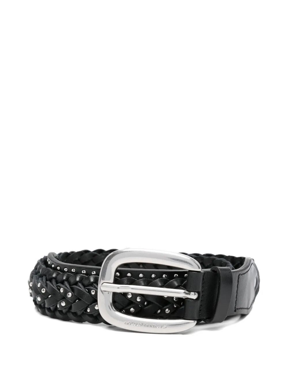 Golden Goose "BRAIDED HOUSTON" WASHED LEATHER WITH MICRO STUDS BELT Size ONE SIZE - 1 Thumbnail