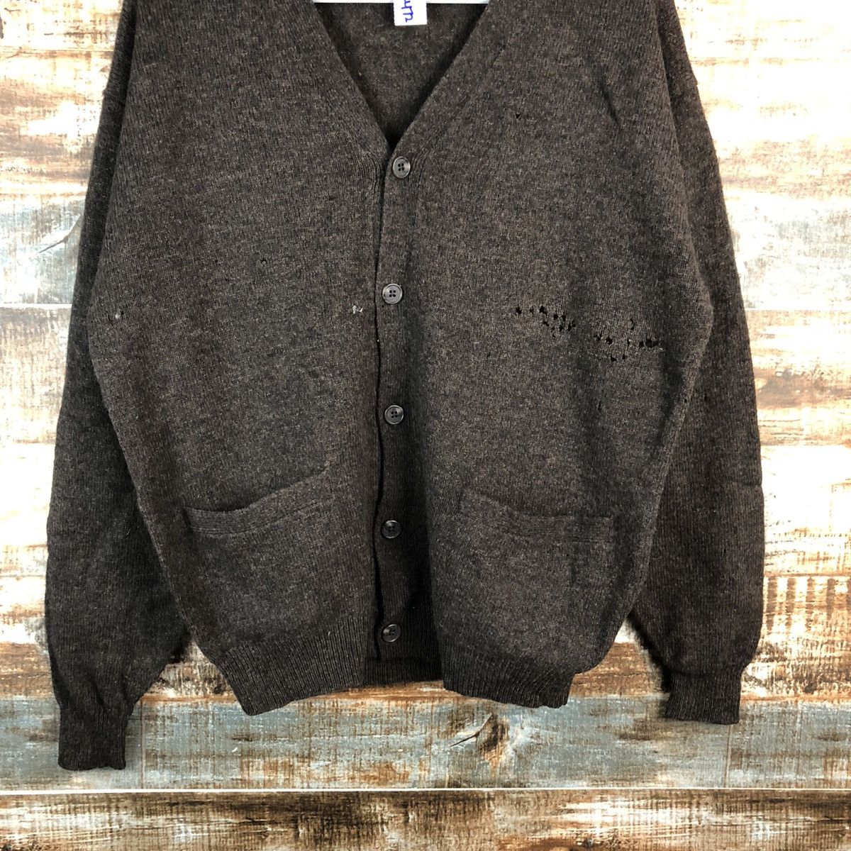 Uniqlo Uniqlo Dark Brown ripped Cardigan Knitwear #A2472 Size US M / EU 48-50 / 2 - 3 Thumbnail