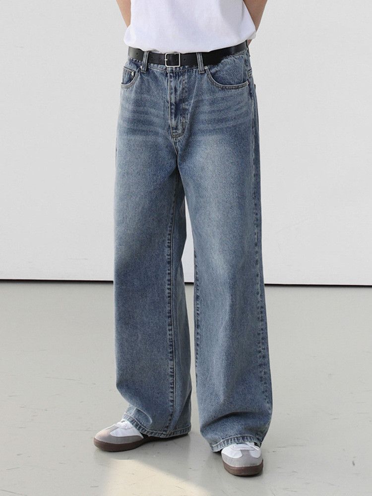 Japanese Brand × Jean Retro casual loose wide leg jeans Size US 32 / EU 48 - 2 Thumbnail