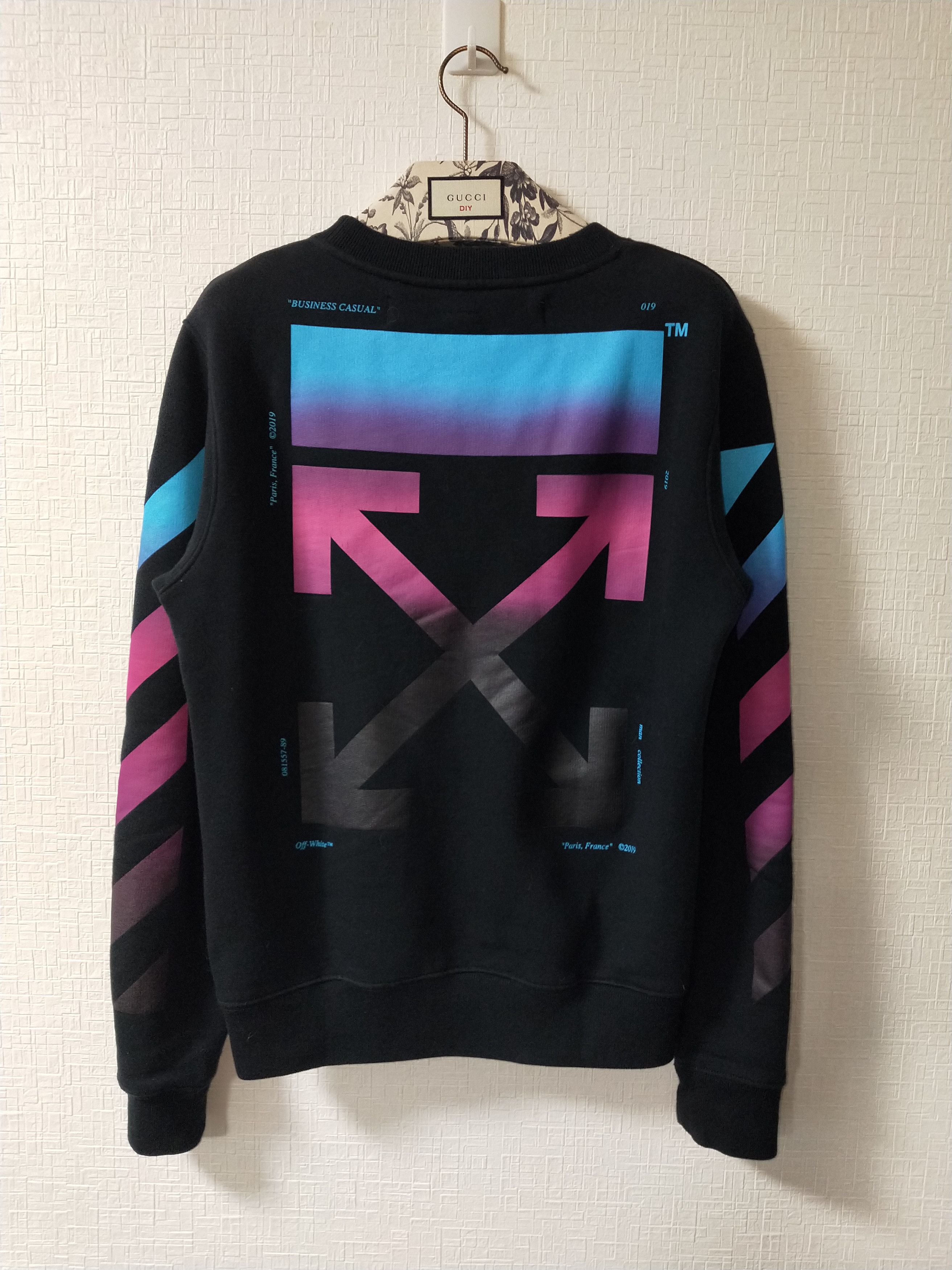 Off white diag gradient sweatshirt hotsell