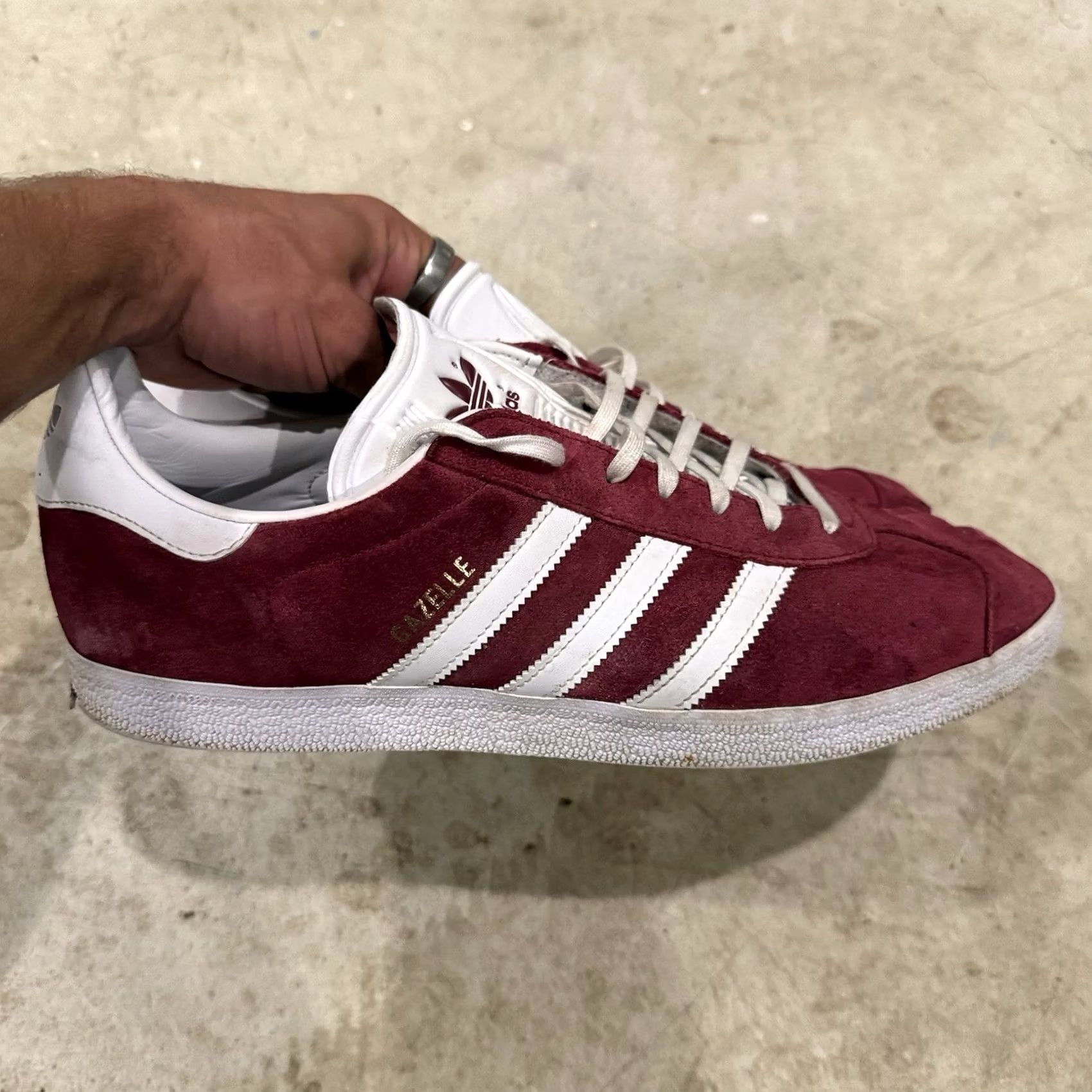 Adidas ADIDAS Gazelle Collegiate Suede Sneaker Men Size 13.5 Burgundy White Sole B41645 Size US 14 / EU 47 - 2 Thumbnail