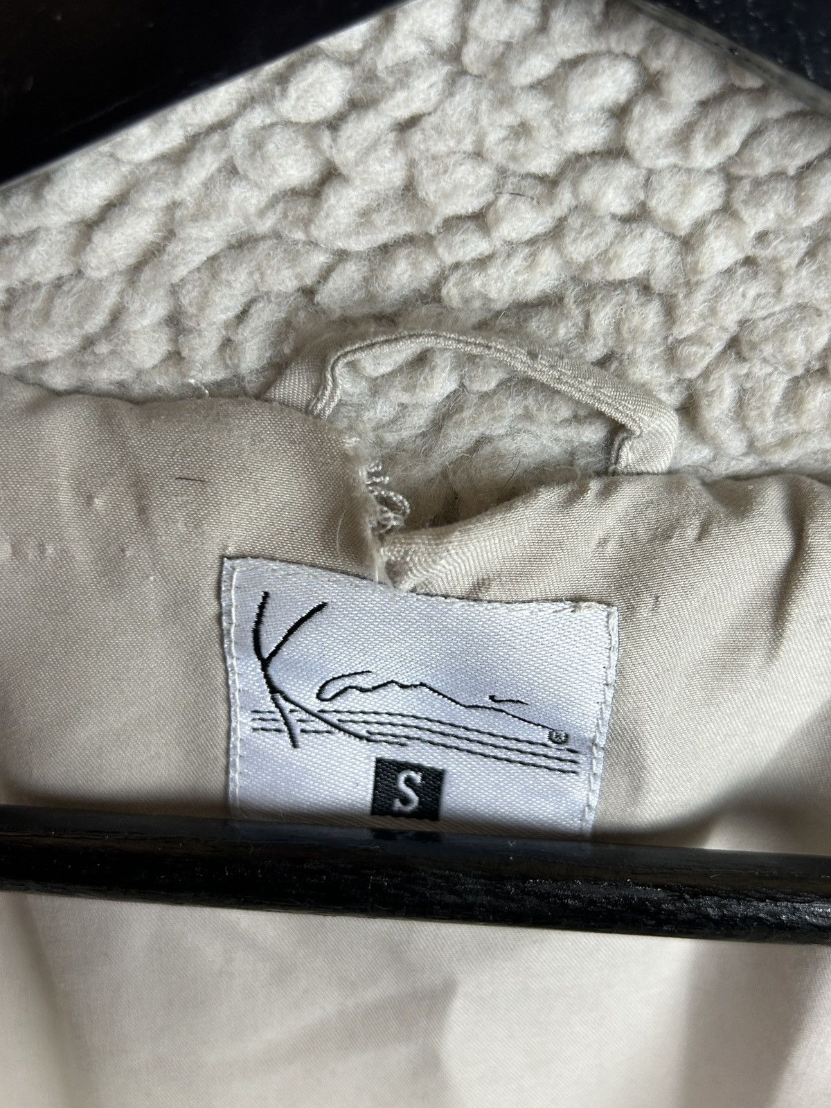Karl Kani Karl Kani Big Logo Sherpa Fleece Jacket In Beige Size US M / EU 48-50 / 2 - 9 Thumbnail