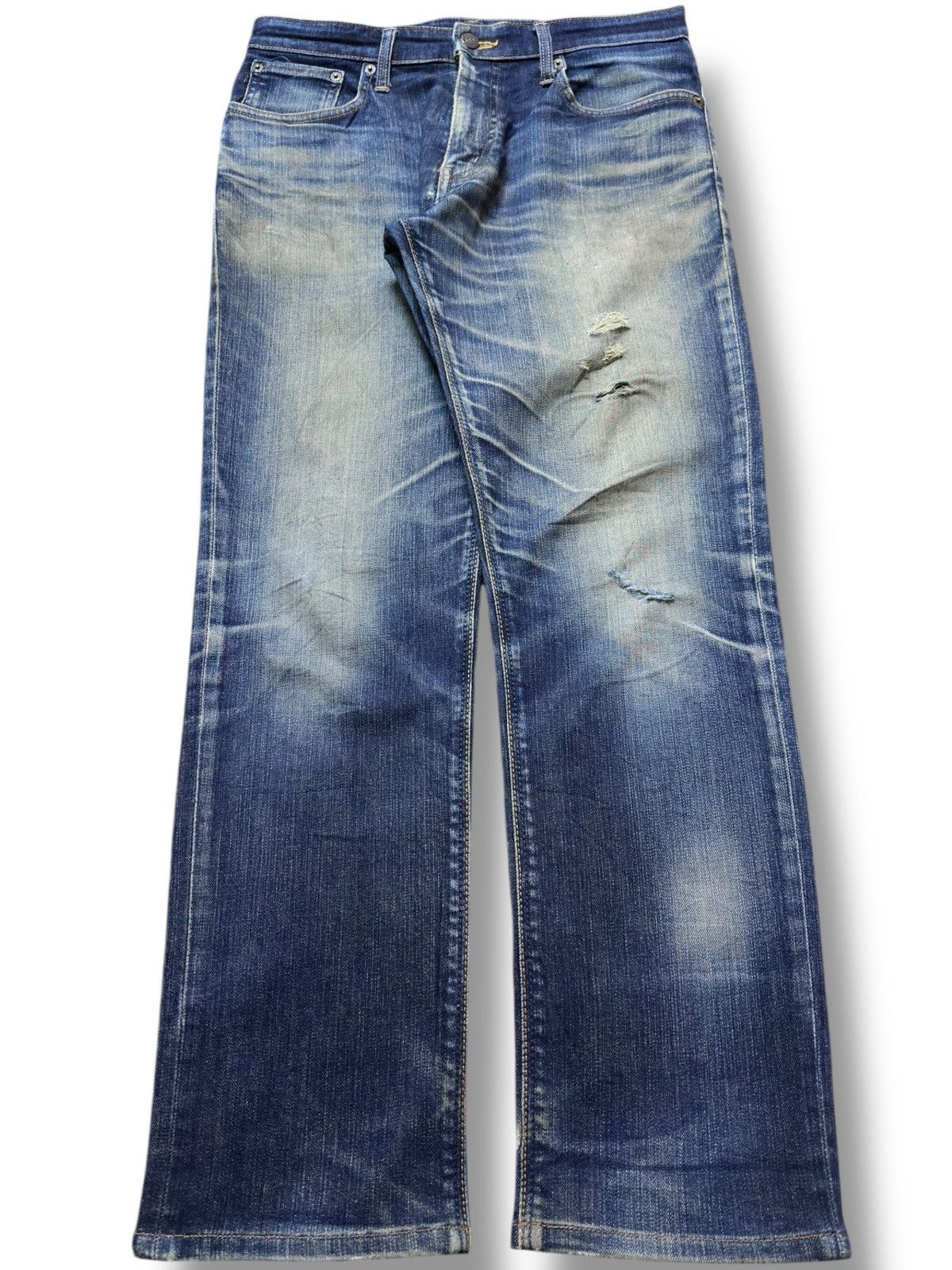 Edwin Vintage Edwin 503 Straight Cut Mudwash Denim Size US 31 - 1 Thumbnail