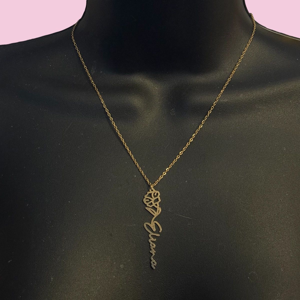 Other Custom gold tone Eliana flower name pendant necklace Size ONE SIZE - 1 Thumbnail
