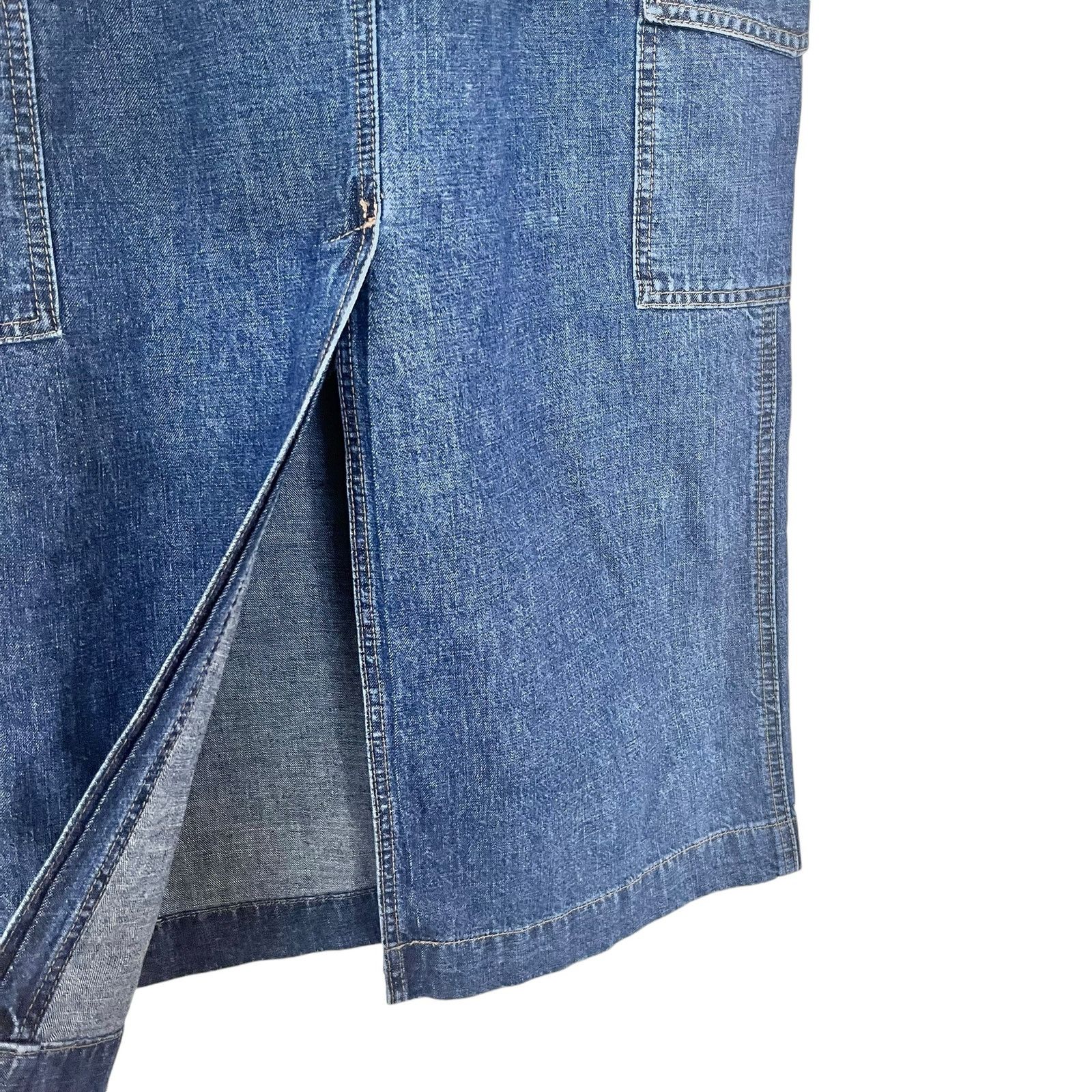 Tommy Hilfiger Tommy Hilfiger High Waist Blue Denim Jean Maxi Skirt Womens Size 28" / US 6 / IT 42 - 8 Thumbnail