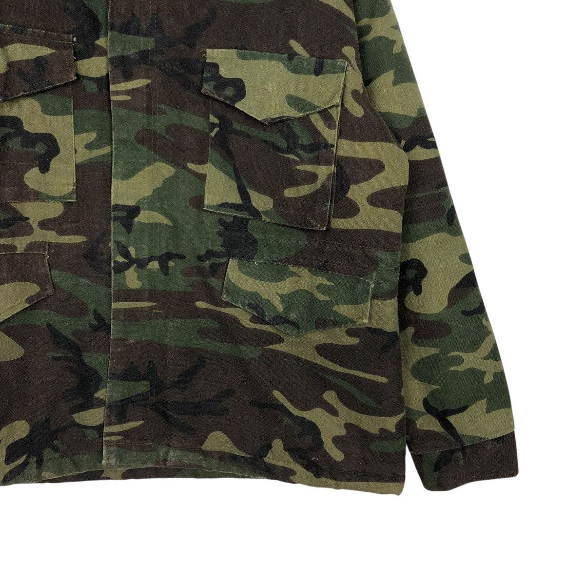 Vintage 🔥VINTAGE CHORE JACKET M-52 CARGO POCKET CAMOUFLAGE USA Size US L / EU 52-54 / 3 - 7 Thumbnail