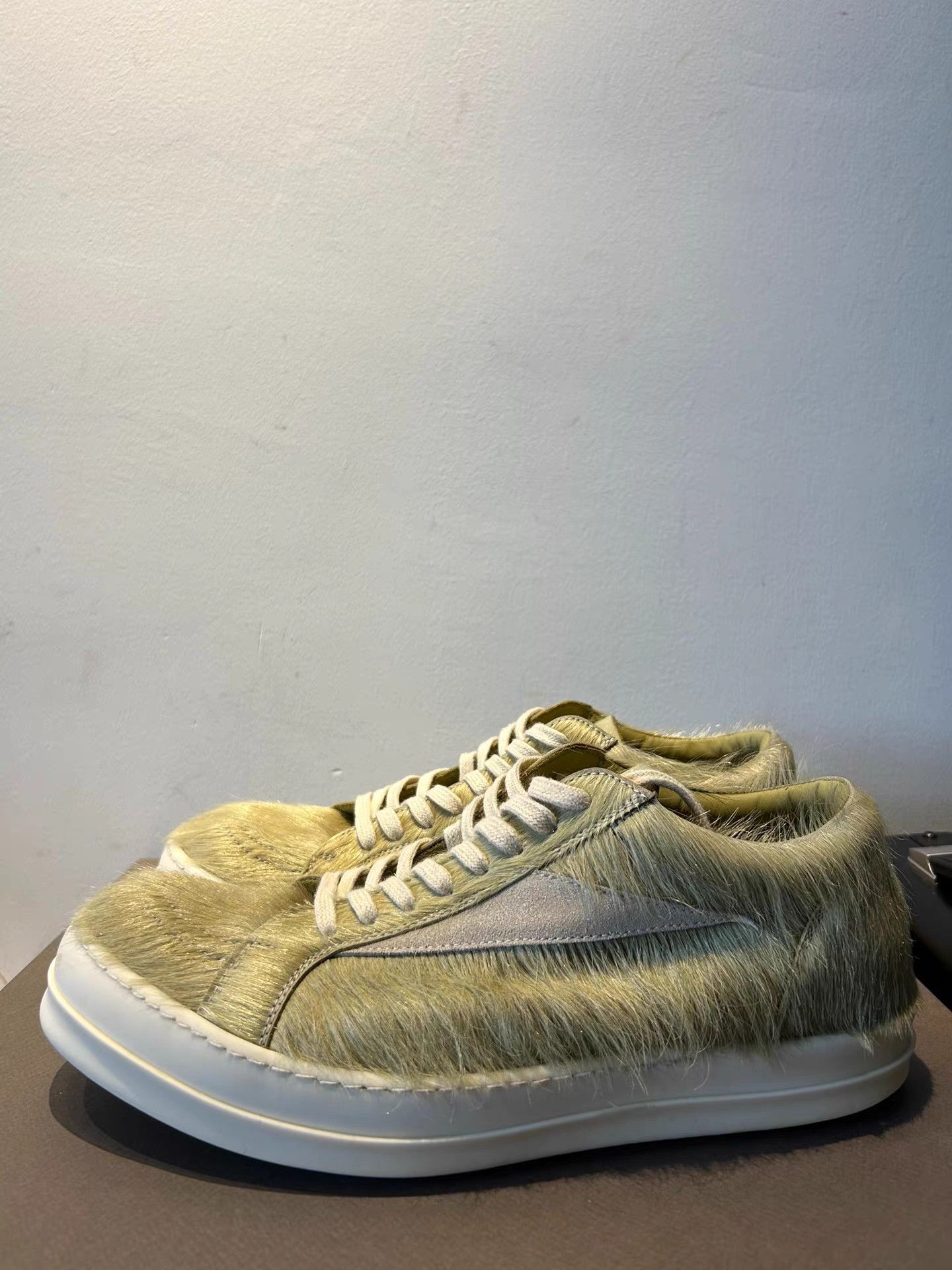 Rick Owens Rick Owens Mainline Green Pony Hair Geobasket Size US 10 / EU 43 - 1 Thumbnail