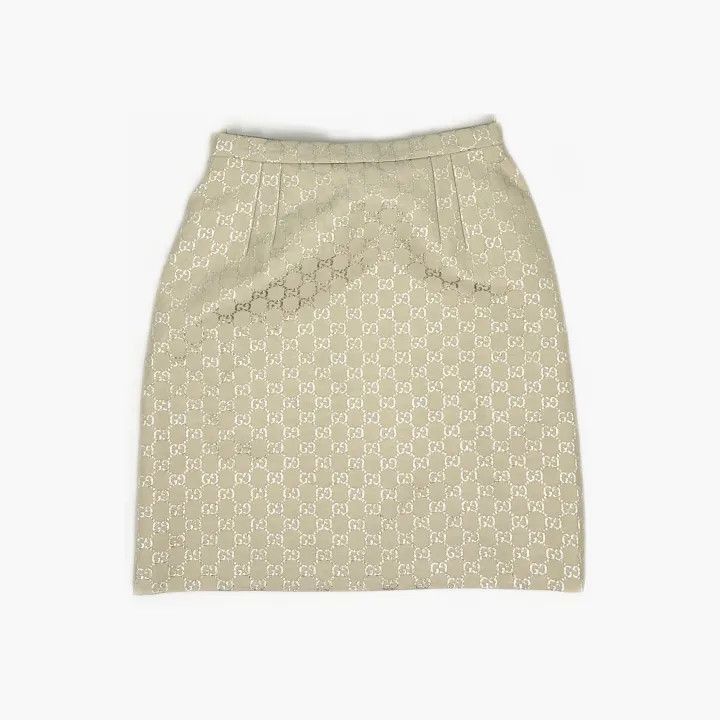 Gucci Gucci Gucci FW21 GG Mini Satin Skirt in Yellow -2506 Size US 38 / EU 54 - 3 Thumbnail