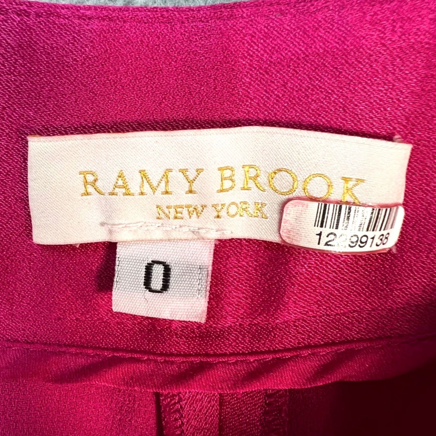 Ramy Brook Ramy Brook Pants Women 0 Fuchsia High-Waisted Wide-Leg Triacetate Satin Size 25" / US 0 / IT 36 - 3 Thumbnail