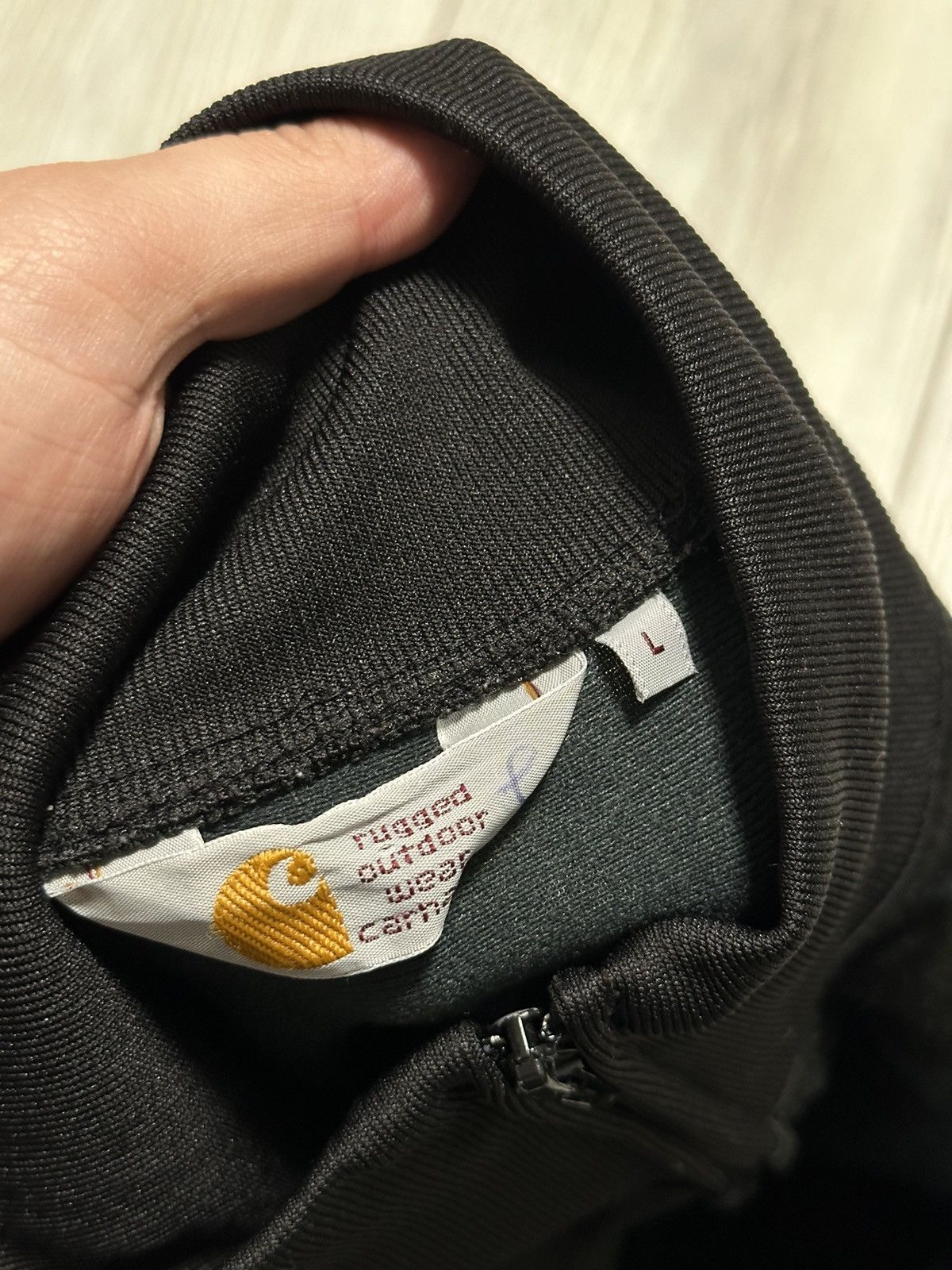 Carhartt Vintage Carhartt Jacket Zip Black Warm-Up Jacket Size L Size US L / EU 52-54 / 3 - 3 Thumbnail
