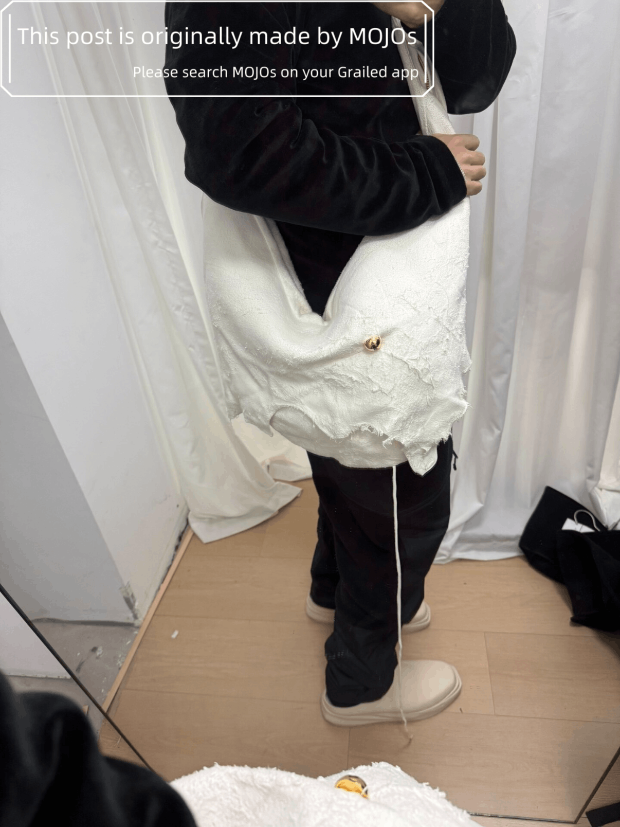 Undercover Eye Ball Button Leather Bundle Bag mojos426