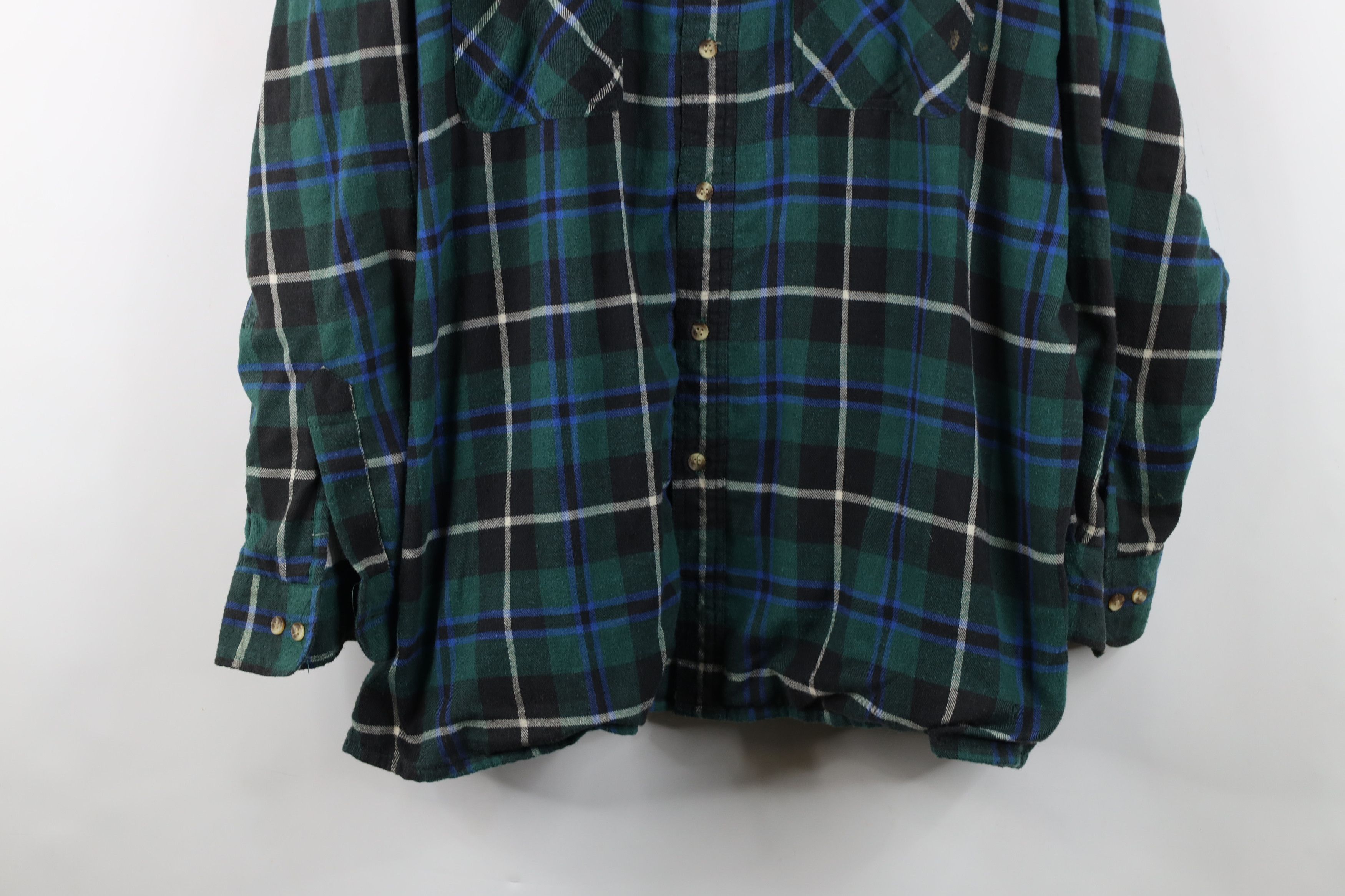 Vintage Vintage 90s Streetwear Flannel Button Shirt Jacket Plaid Size US XL / EU 56 / 4 - 3 Thumbnail