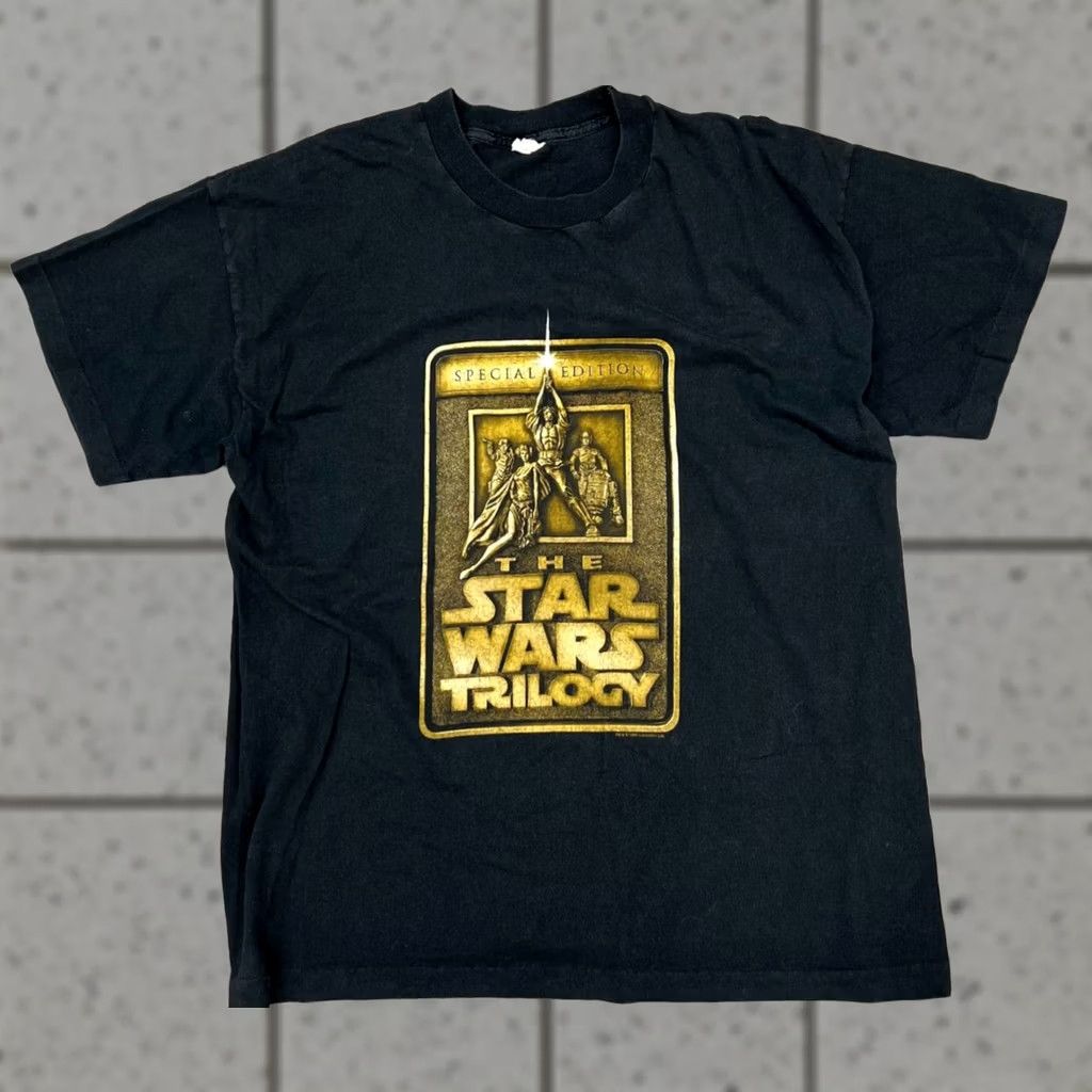 Vintage VINTAGE Screen Stars Shirt Mens L Black The STAR WARS Trilogy Special Edition Size Size US L / EU 52-54 / 3 - 1 Thumbnail